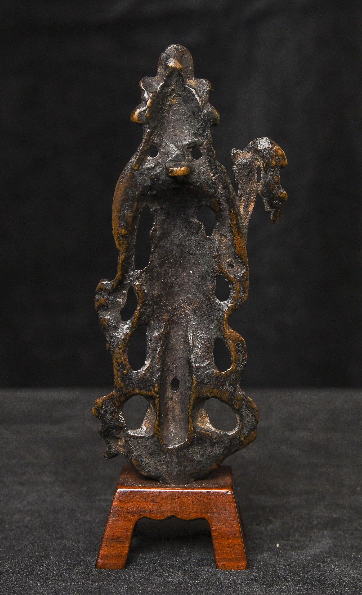  6-9th C Chinese Bronze Bodhisattva of Compassion from the Tang Dynasty - 9685 For Sale 2