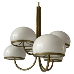 6 Acrylic Balls Shade Chandelier by Arteluce, 1960s, Italy
