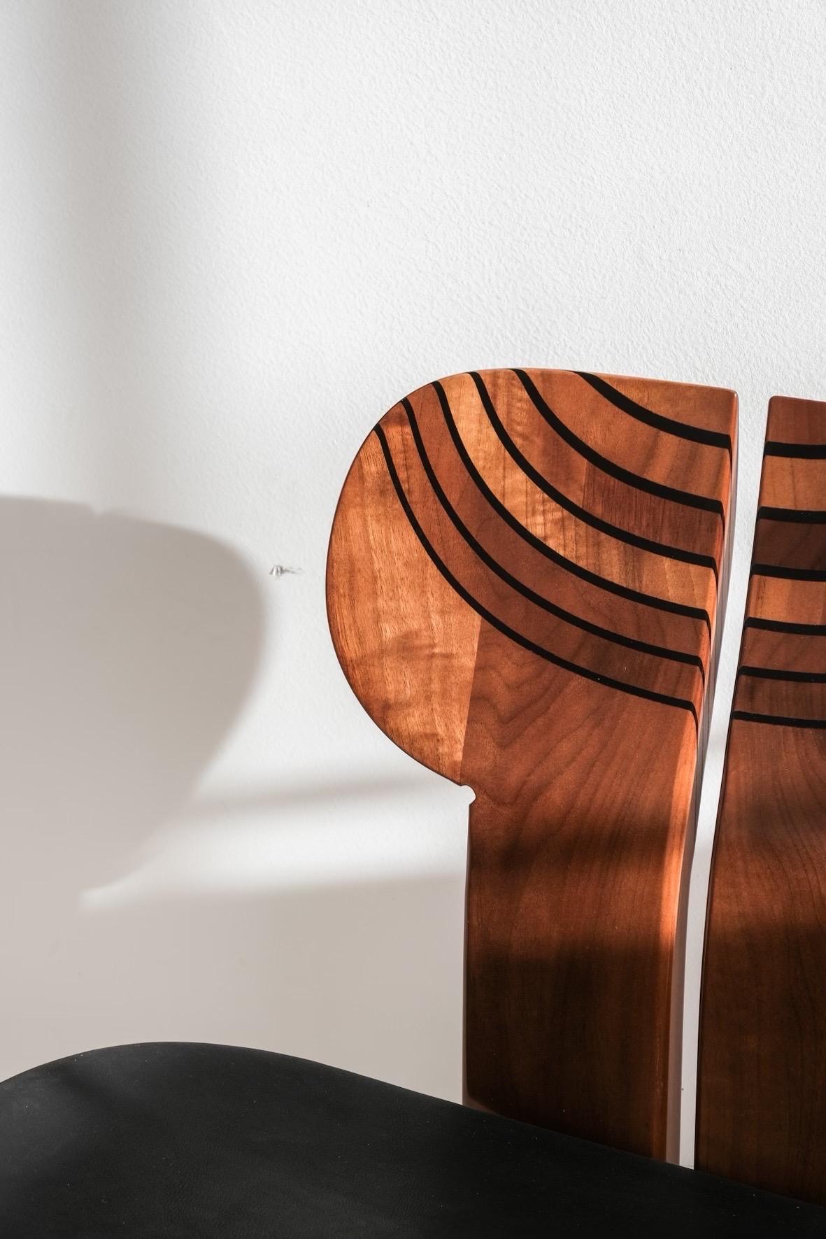 Mid-Century Modern Africa Chair by Afra & Tobia Scarpa for Maxalto, 1970’s (6 available)