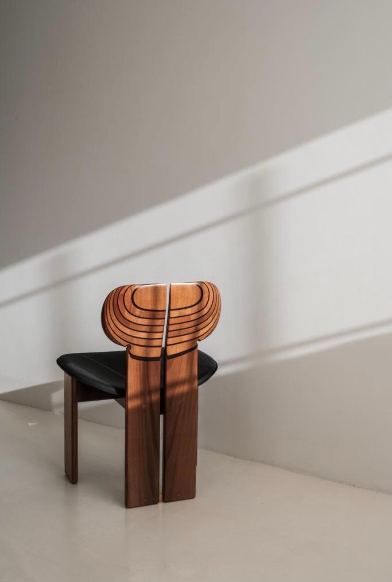 Brass Africa Chair by Afra & Tobia Scarpa for Maxalto, 1970’s (6 available)