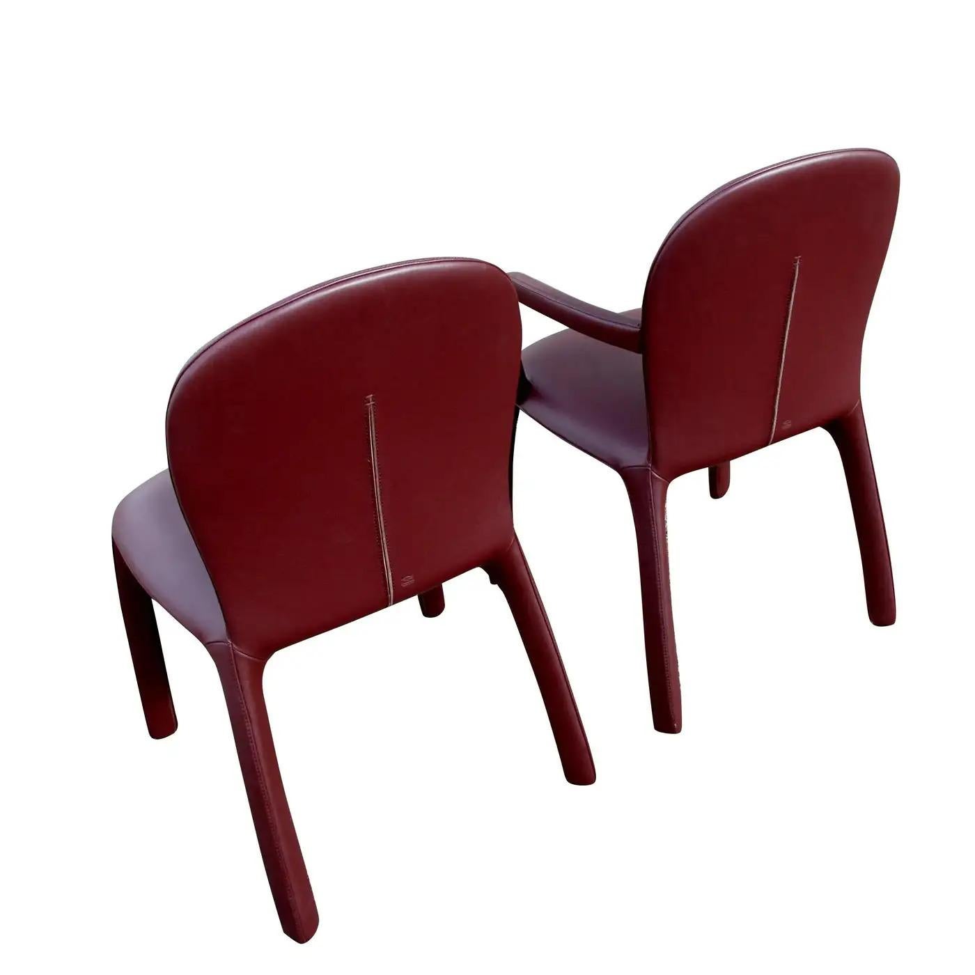 6 “Amelie” Dining Chairs by Claudio Bellini for Poltrona Frau In Good Condition For Sale In Pasadena, TX