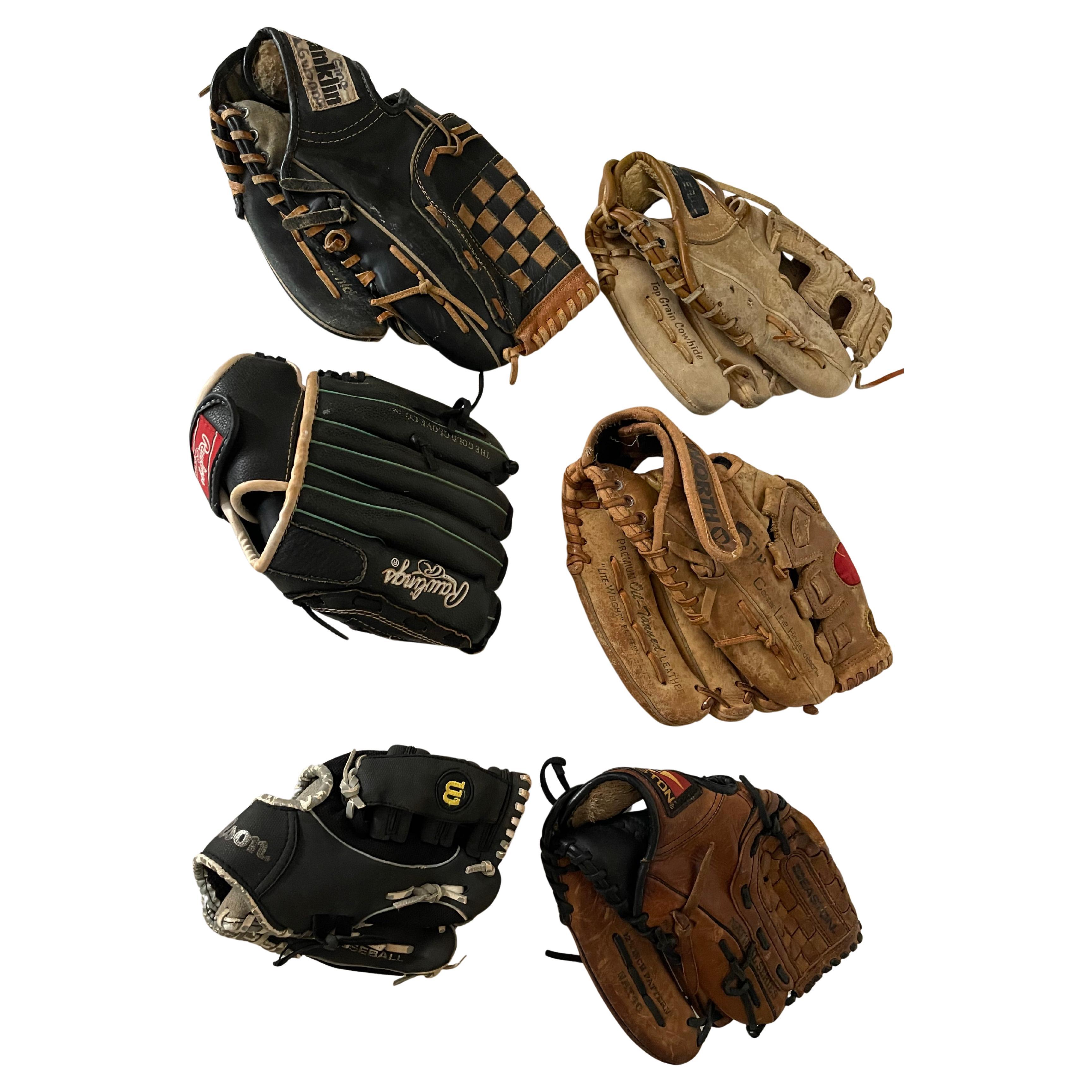 6 Antike Baseballhandschuhe Collection
S