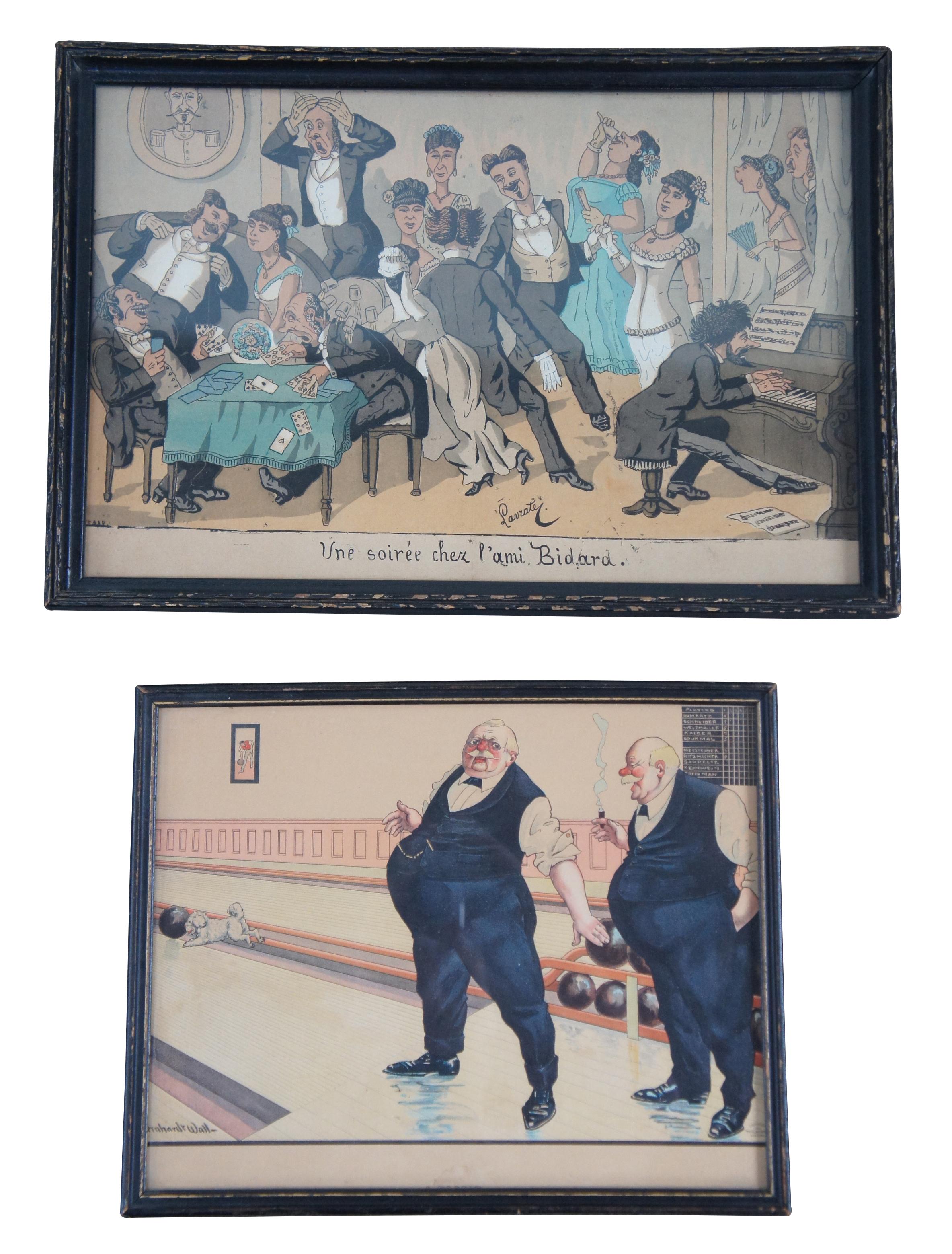 -5 Early 20th century lithographs by Bernhardt Wall (1872-1954, American) published by Joseph Hoover & Son, (Philadelphia and New York) as well as The Ullman Mfg co New York
-1 by Edmond Lavrate

Titles
