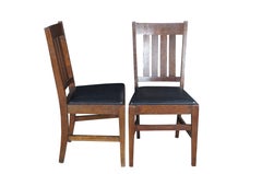 6 Antique Charlotte Chair Co Mission Arts & Crafts Quartersawn Oak Dining Chairs
