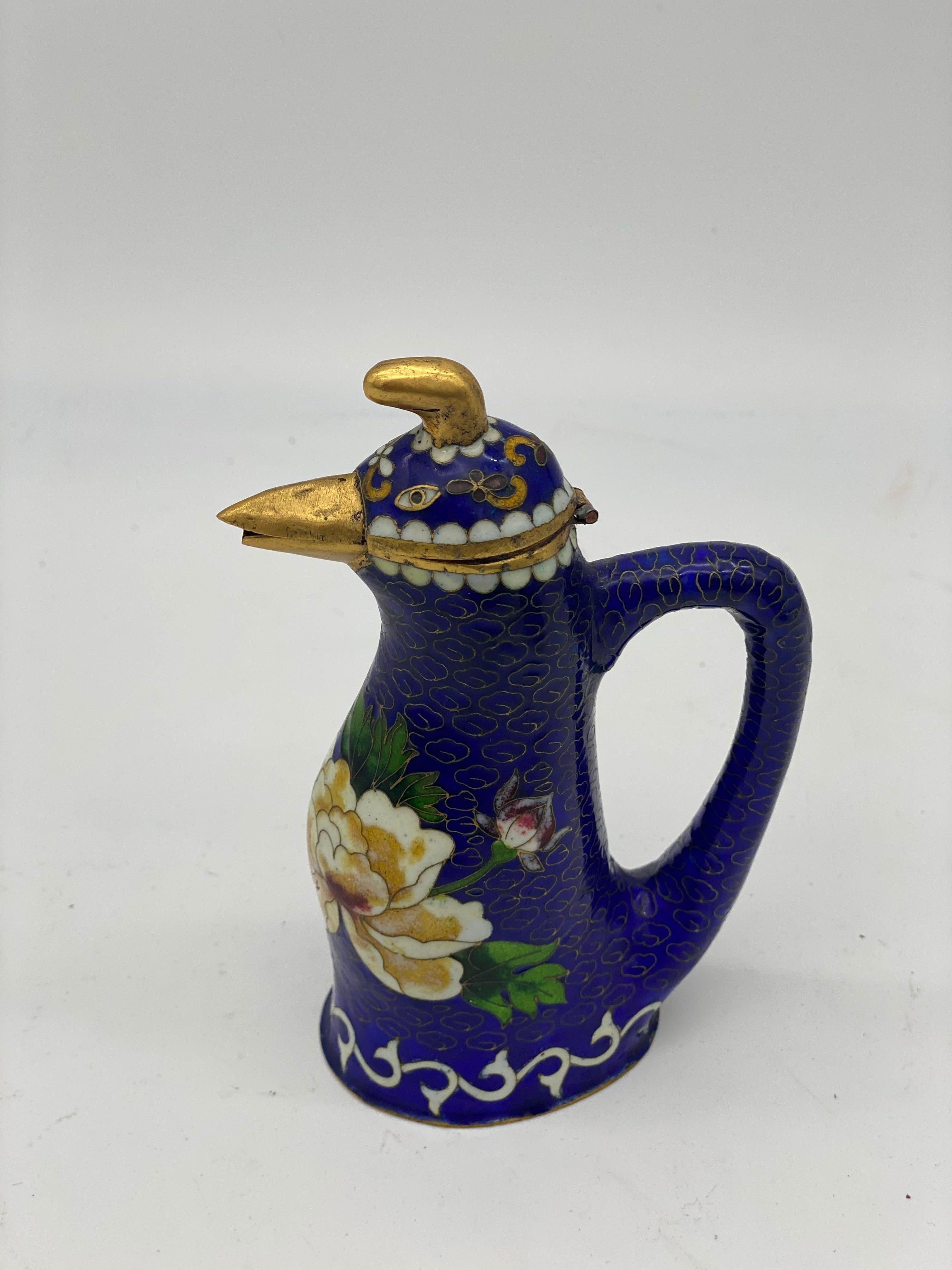 6 Antique Chinese Cloisonne Teapots For Sale 8