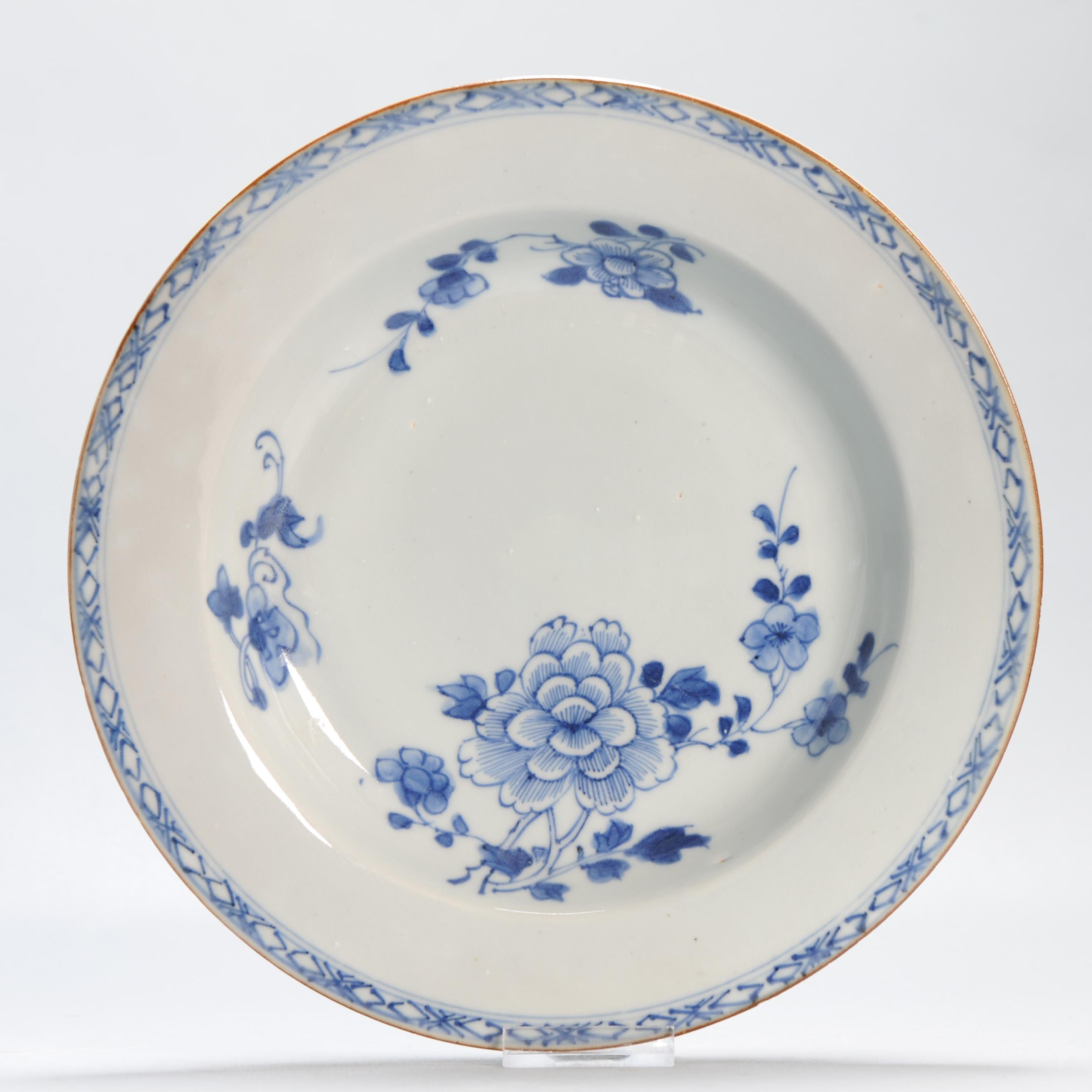 #6 Antiguos Platos de Porcelana China 18C Kangxi/Yongzheng Juego Azul Blanco en venta 9