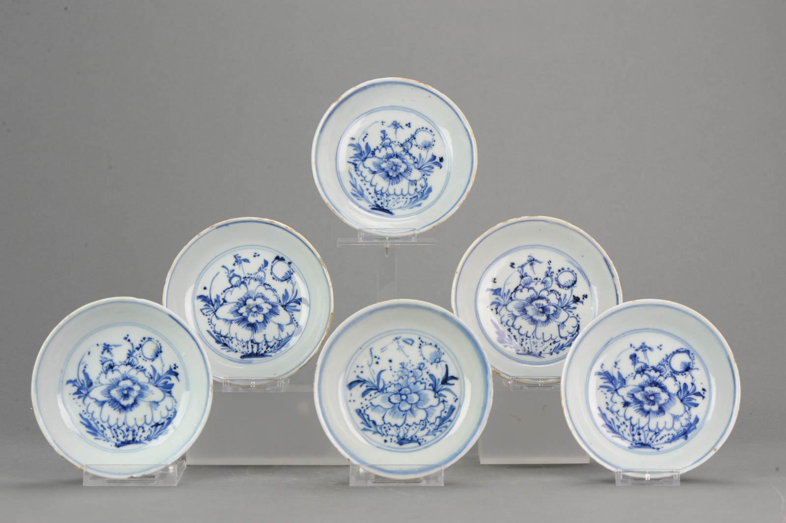Assiette ancienne en porcelaine chinoise Tianqi Chongzhen 16/17C Ming Peony marquée #6 Excellent état - En vente à Amsterdam, Noord Holland