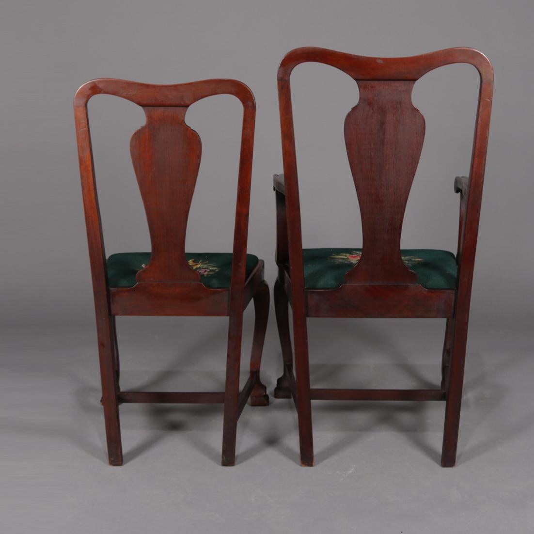 needlepoint dining room chairs
