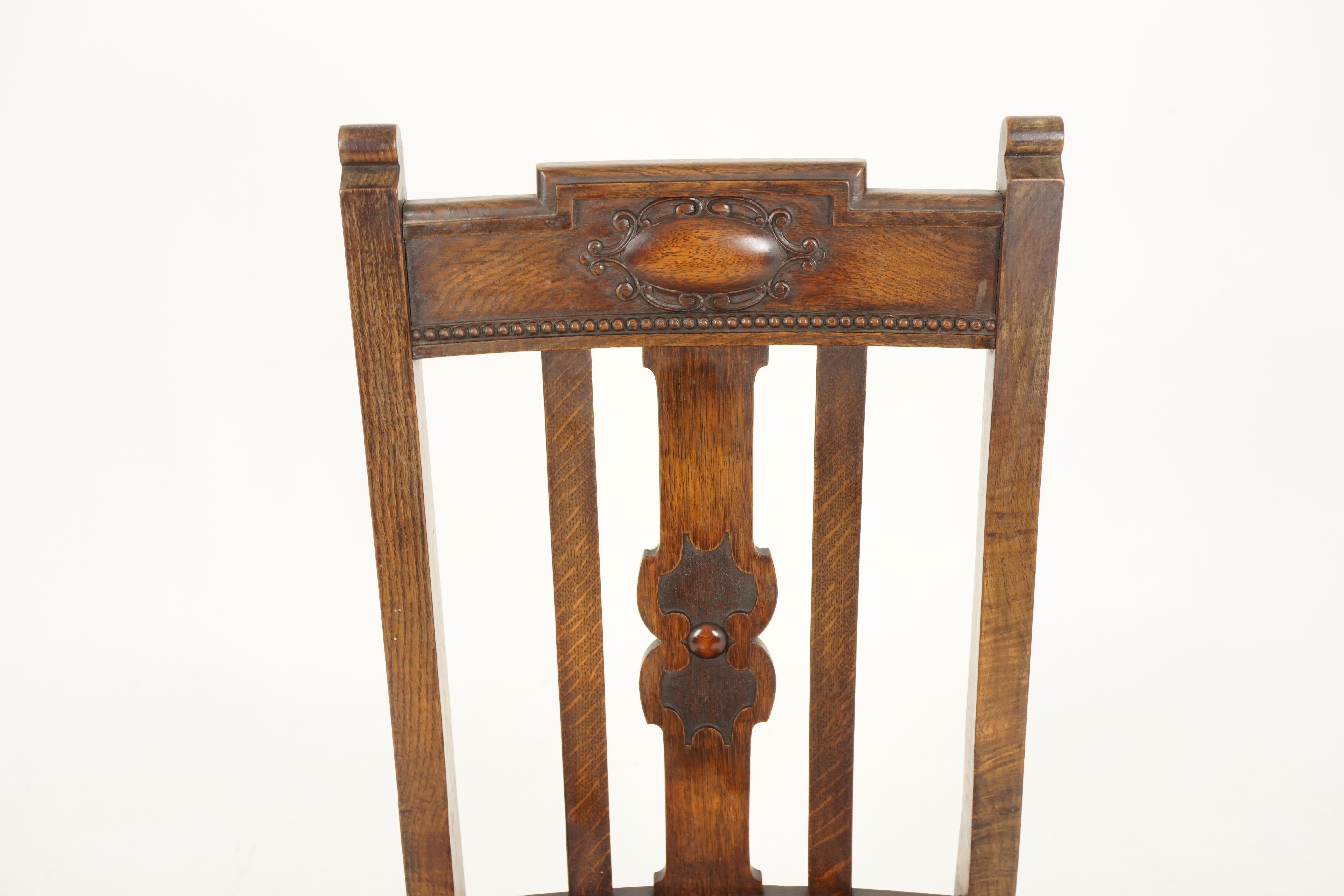 oak antique dining chairs