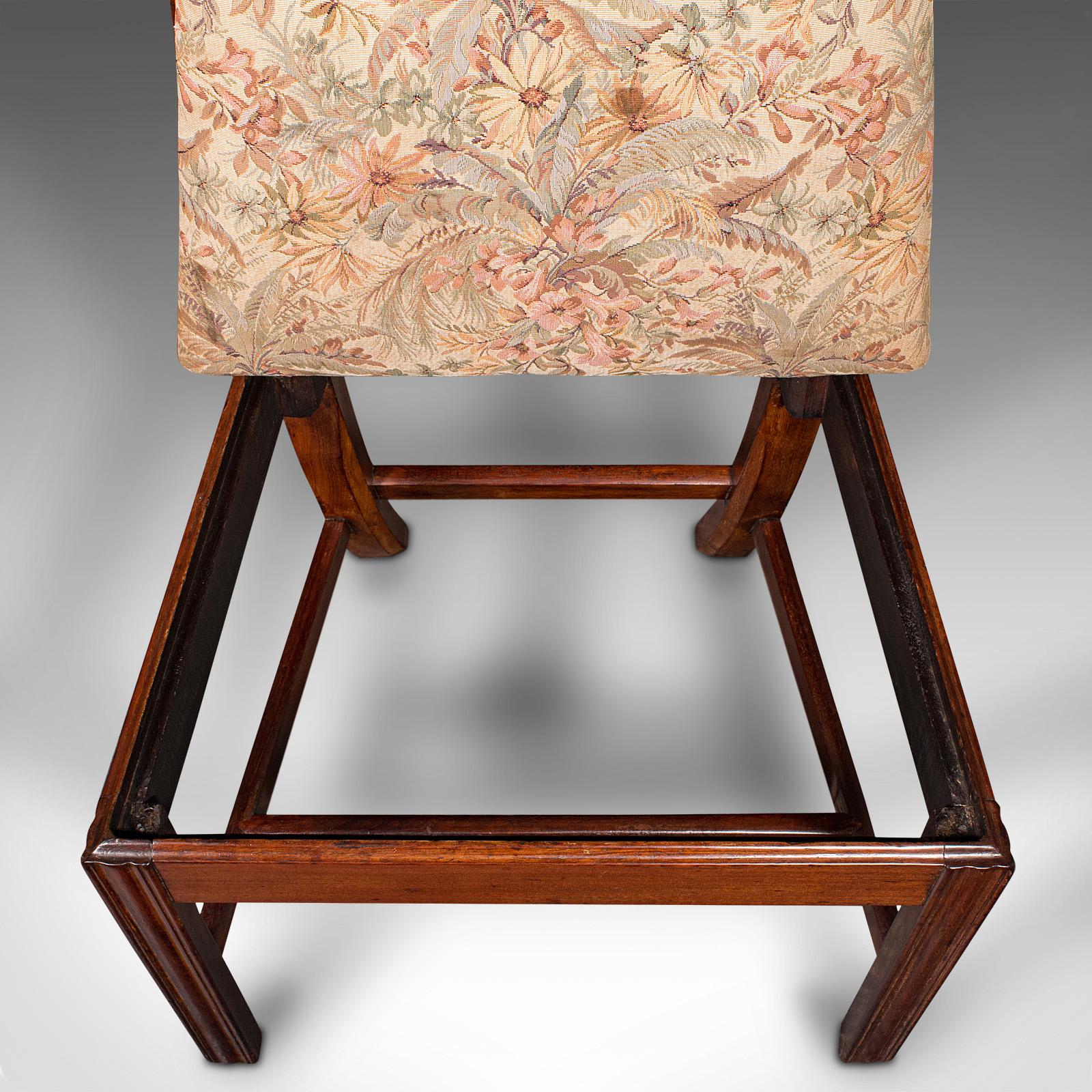 6 Antique Dining Room Chairs, English, Walnut, After Chippendale, Georgian, 1800 4