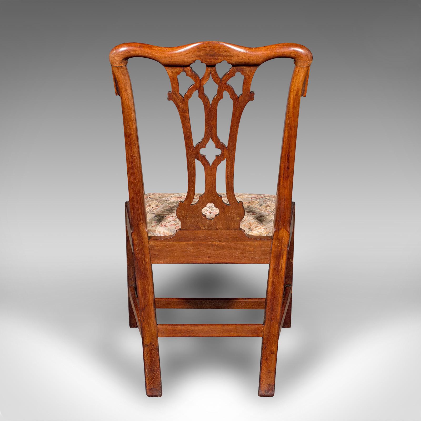 6 Antique Dining Room Chairs, English, Walnut, After Chippendale, Georgian, 1800 In Good Condition In Hele, Devon, GB