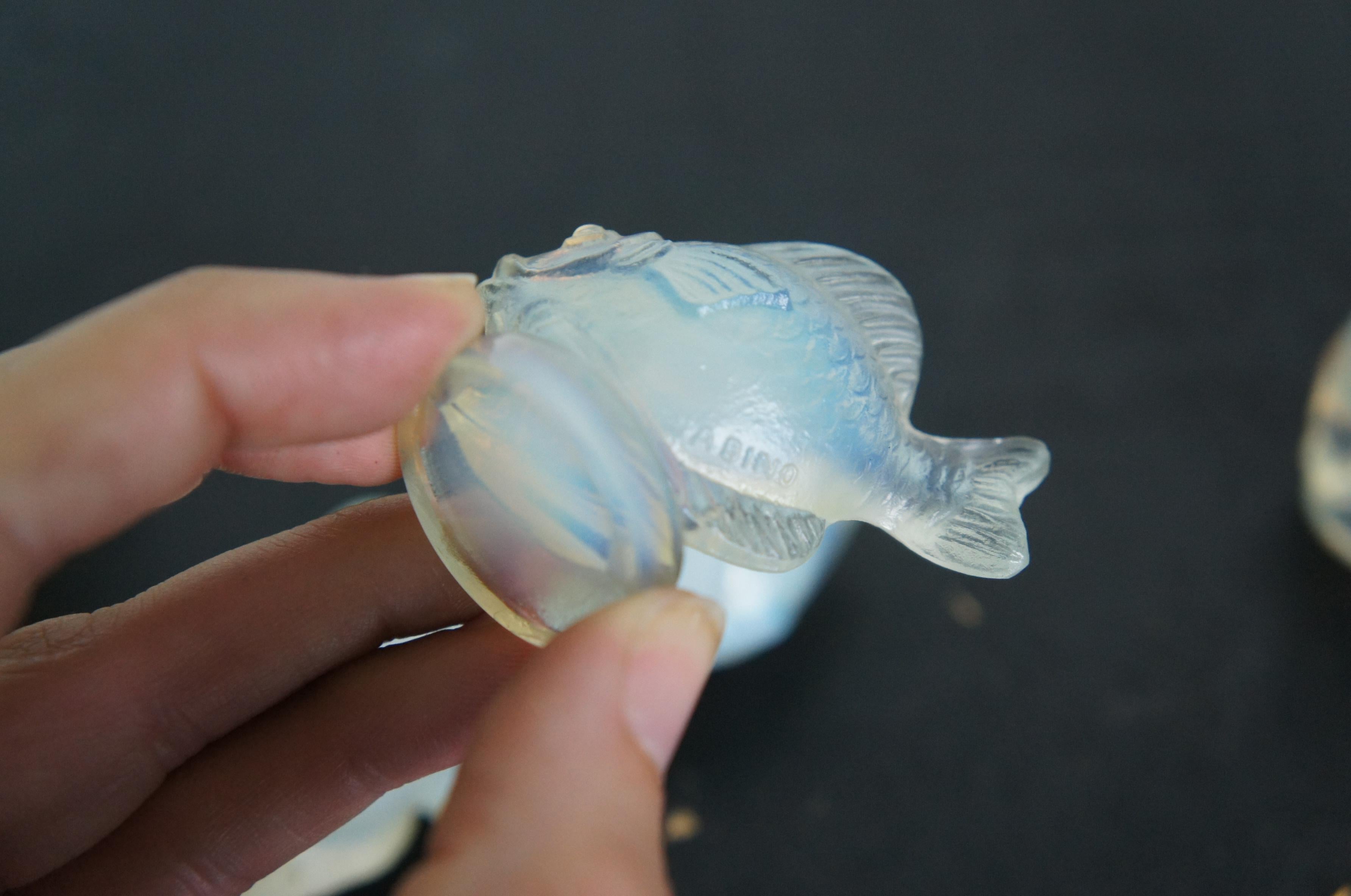 6 Figurillas francesas Art Decó Sabino Art Glass Mariposa Elefante Gorriones en venta 6