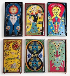 6 Antique Graphic Pinball Games