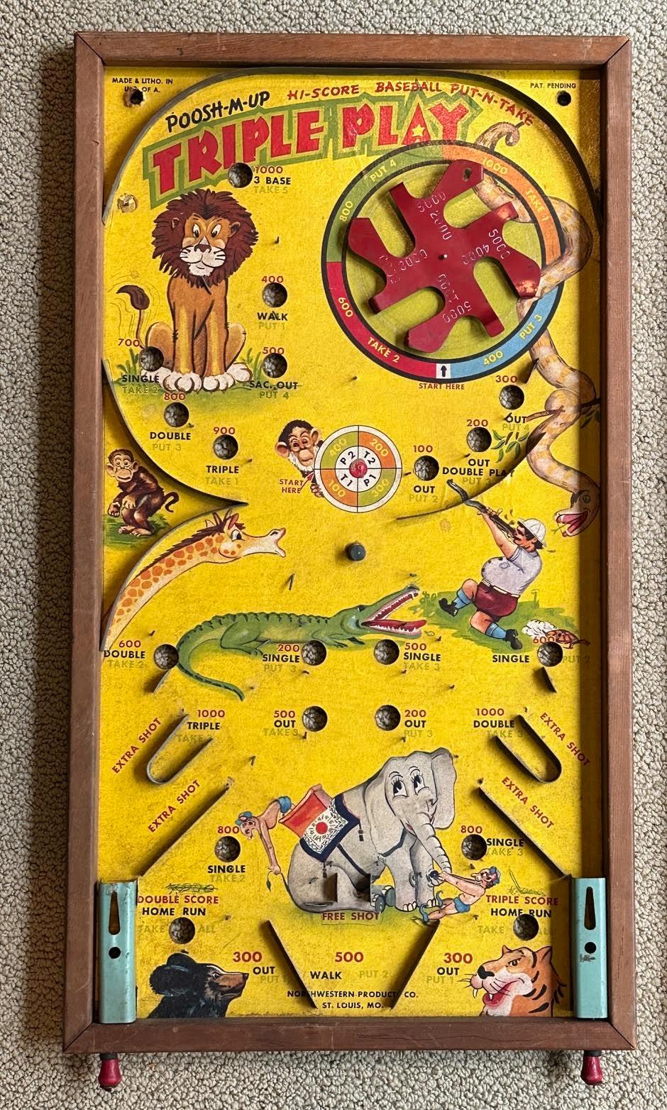 Milieu du XXe siècle 6 Antique Graphic Pinball Games en vente