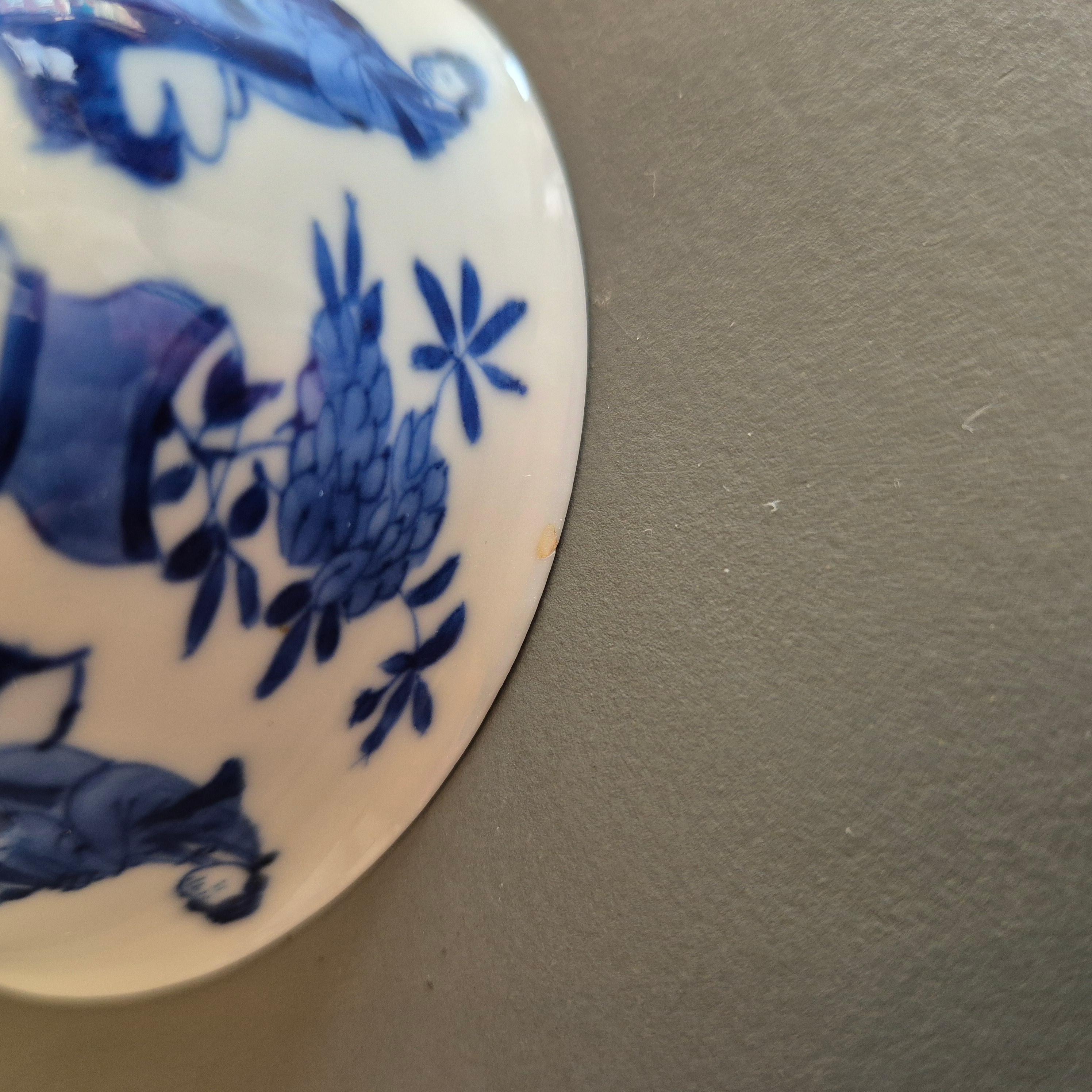 #6 Antique Période Kangxi Coquille d'oeuf Bols à thé et plats en porcelaine chinoise DAME. en vente 12