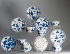 #6 Antique Kangxi Period Eggshell Chinese porcelain Tea Bowls and Dishes LADY..