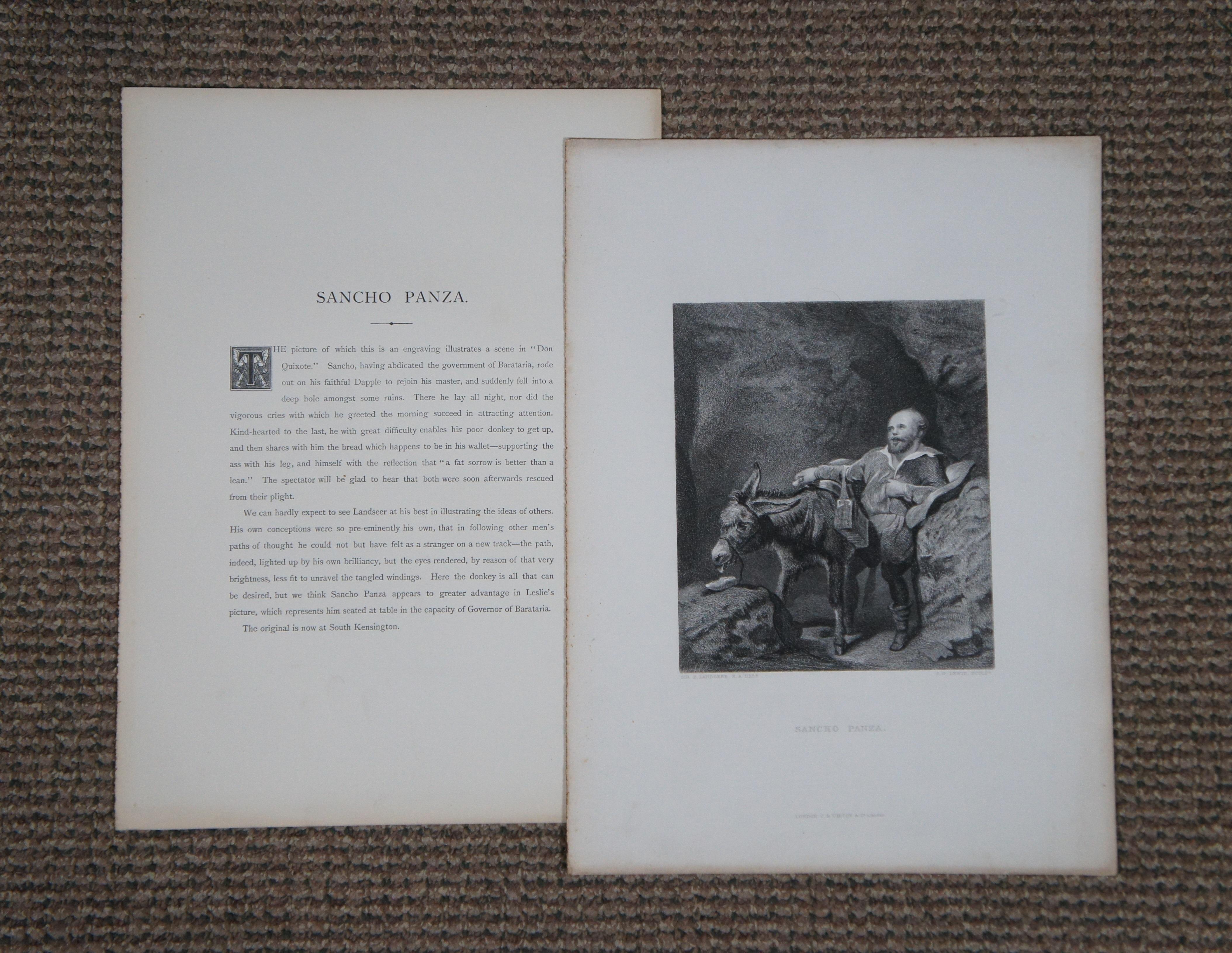 6 antike Virtue & Co Sir Edwin Landseer Hirsch-Hunde- Jagd-Gravurdrucke 14