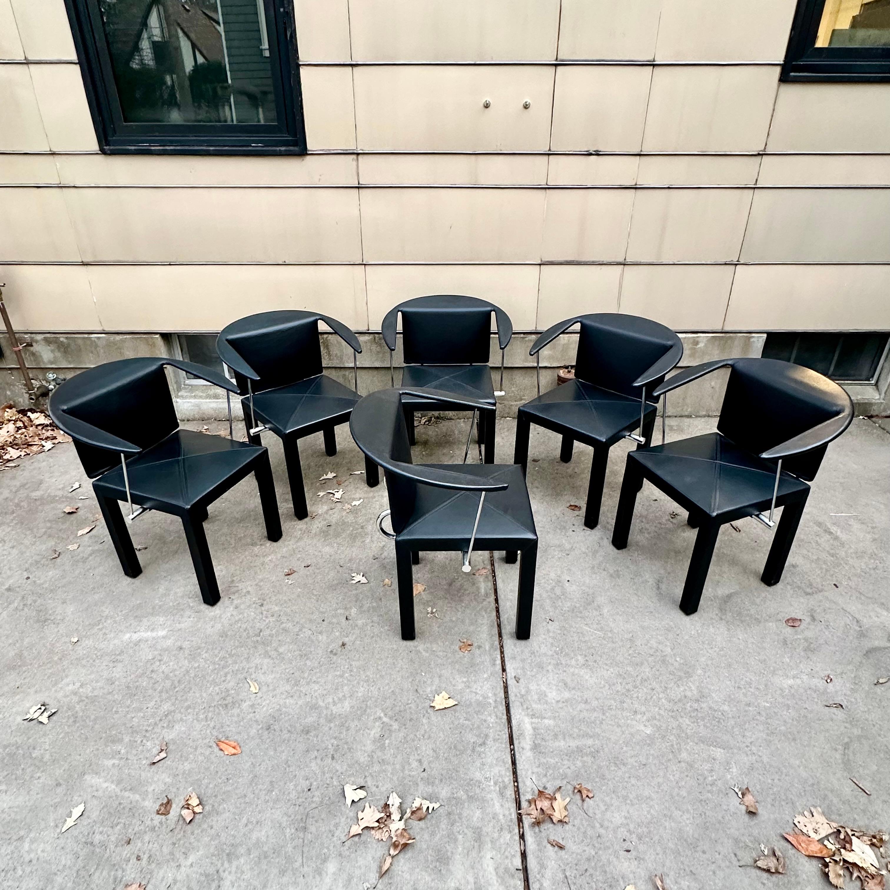 Post-Modern 6 Arcella Chairs from Arcadia Series by Paolo Piva for B&B Italia, Italy 1980s For Sale
