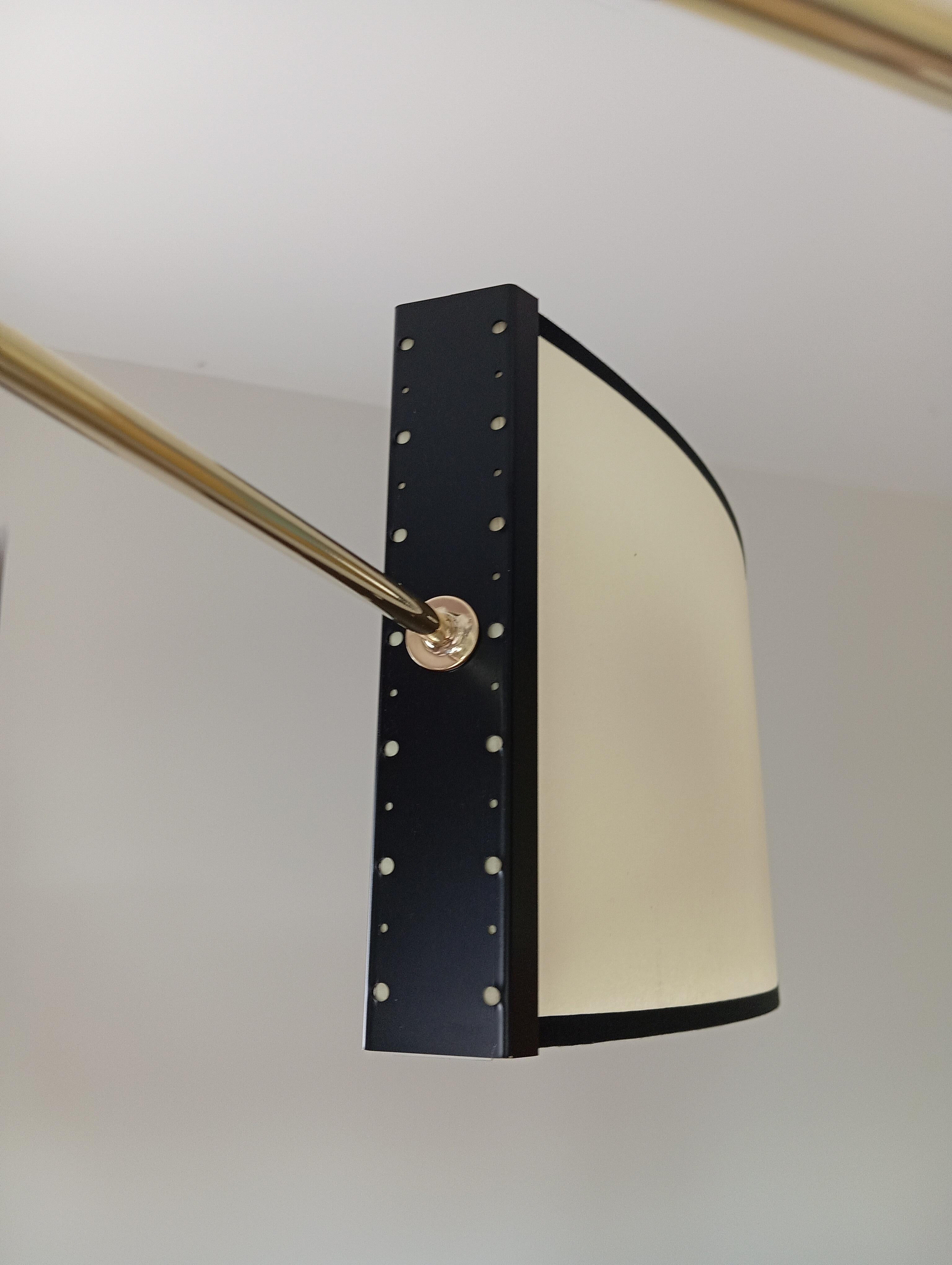 6-arm asymmetrical chandelier, Maison Lunel circa 1950 5