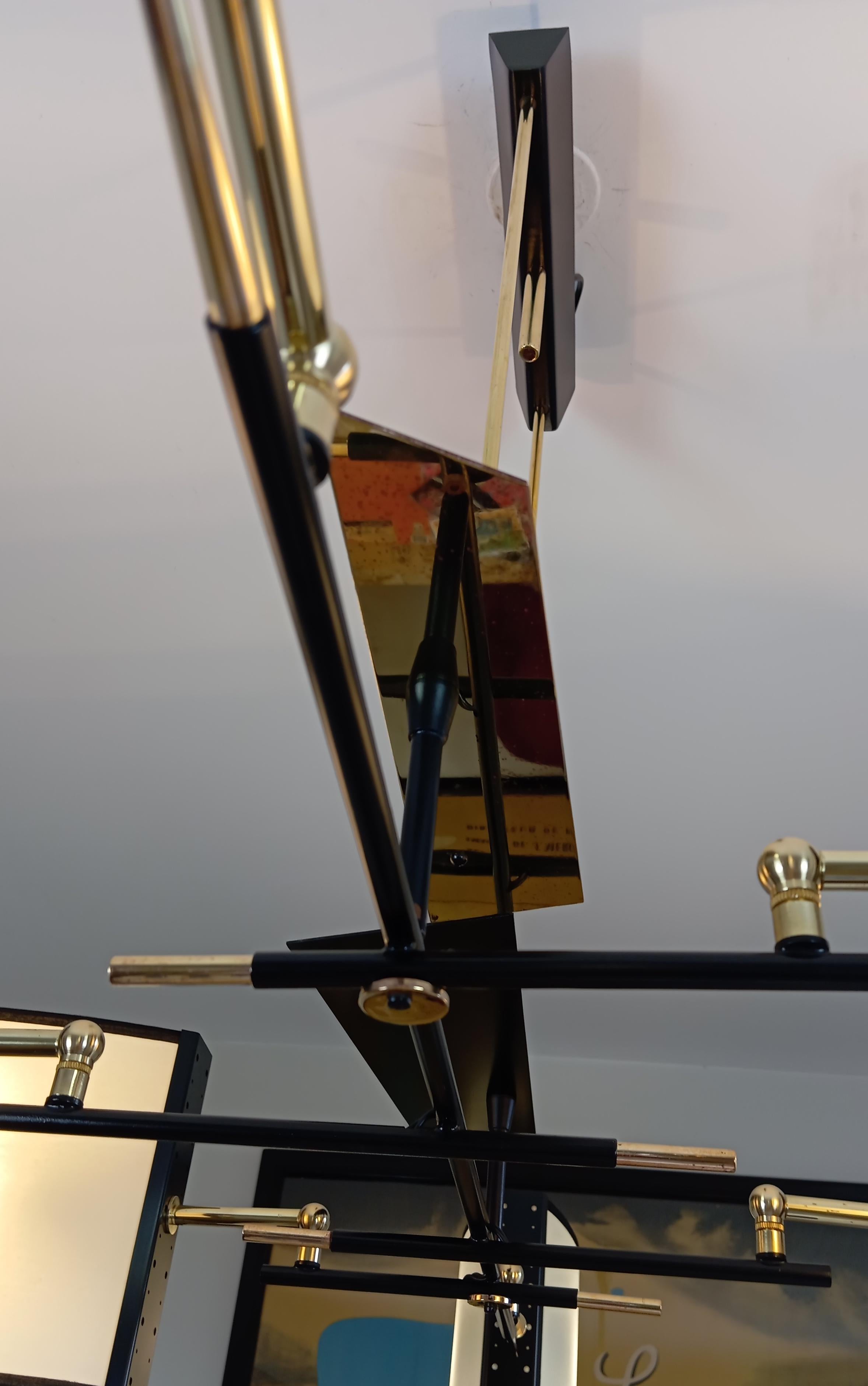 Lampadario asimmetrico a 6 bracci, Maison Lunel, circa 1950 in vendita 11