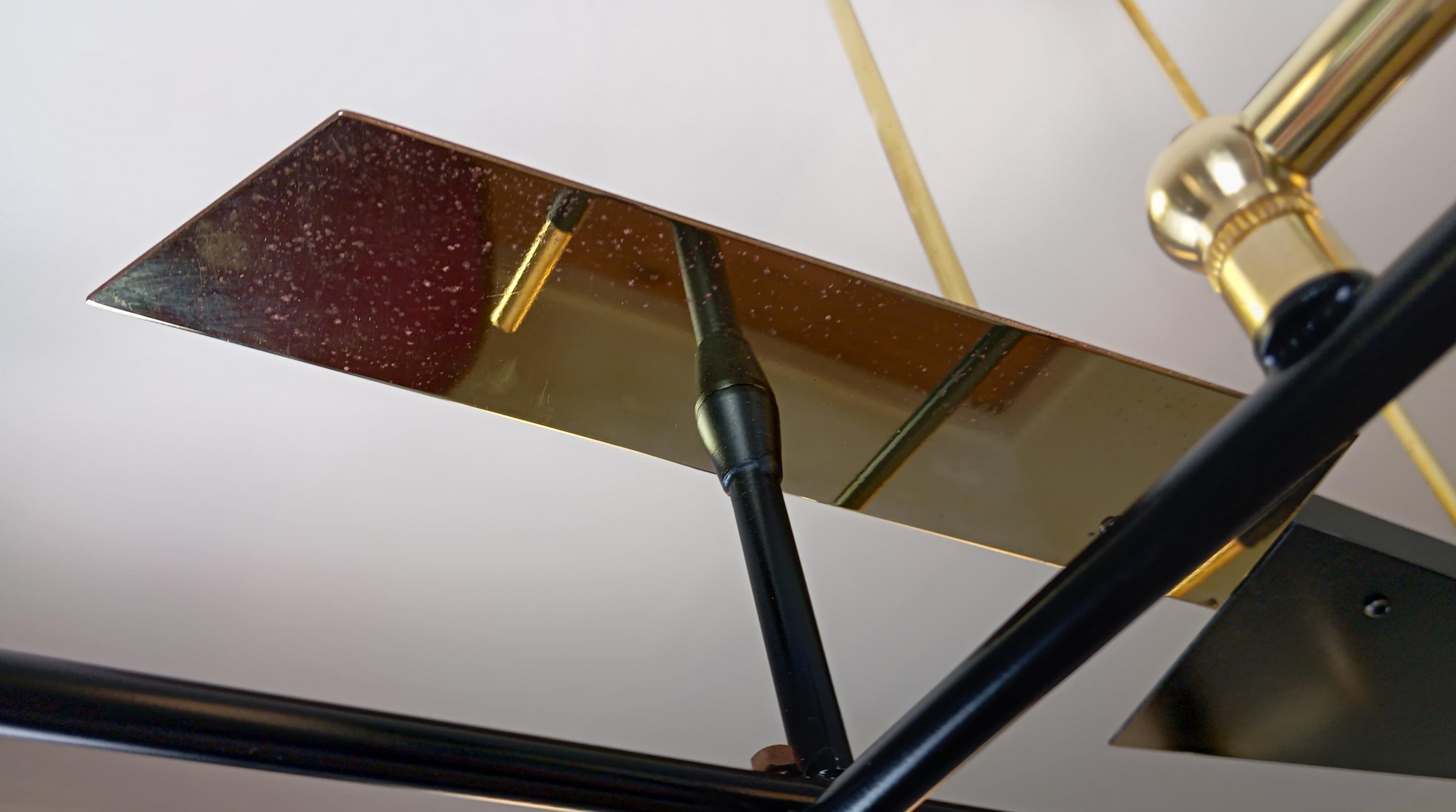 Lampadario asimmetrico a 6 bracci, Maison Lunel, circa 1950 in vendita 12