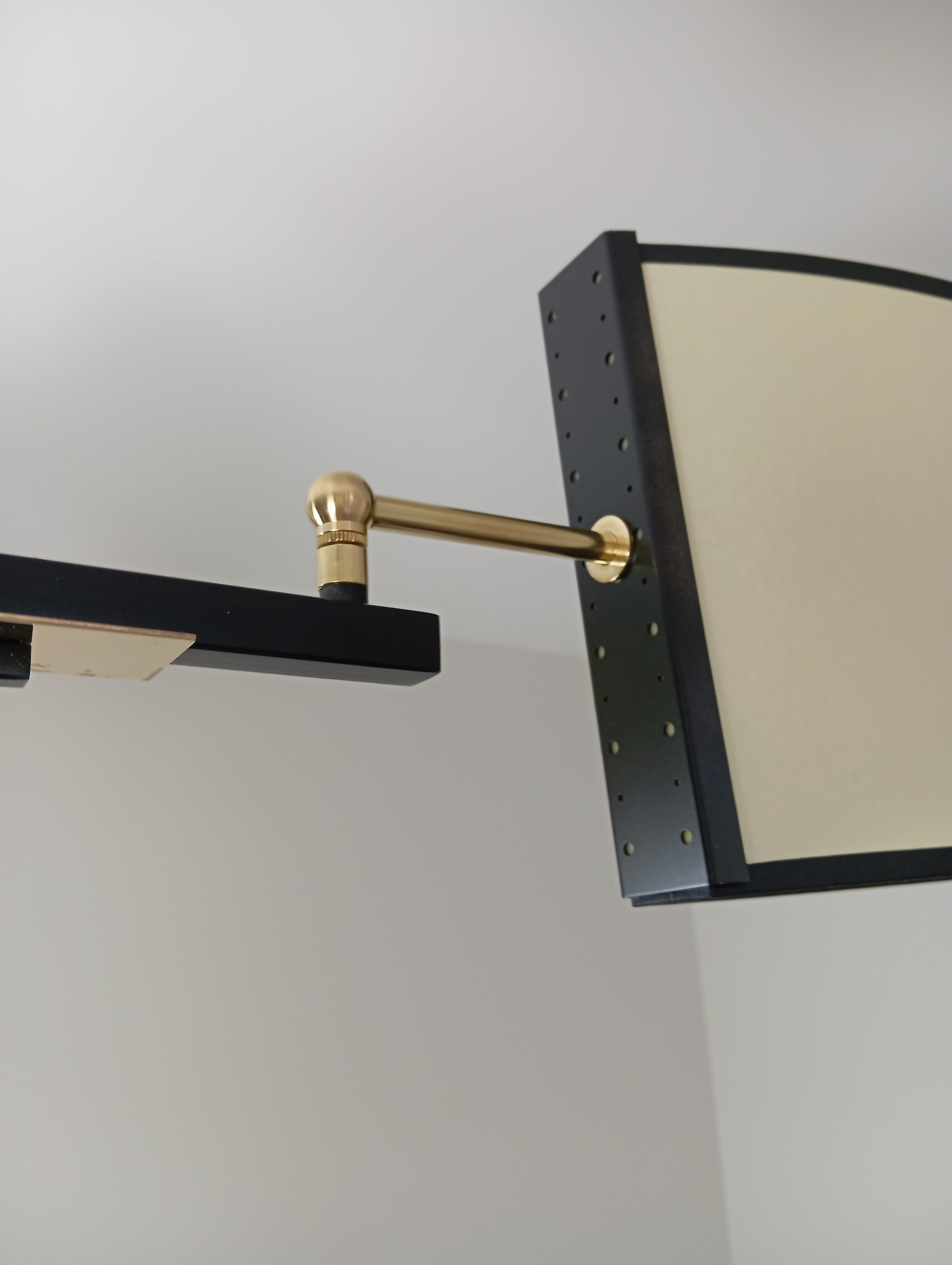 Lampadario a 6 bracci di R. Lunel, circa 1950 in vendita 12