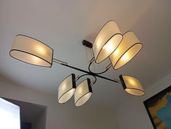 Lustre à 6 branches de R. Lunel, vers 1950