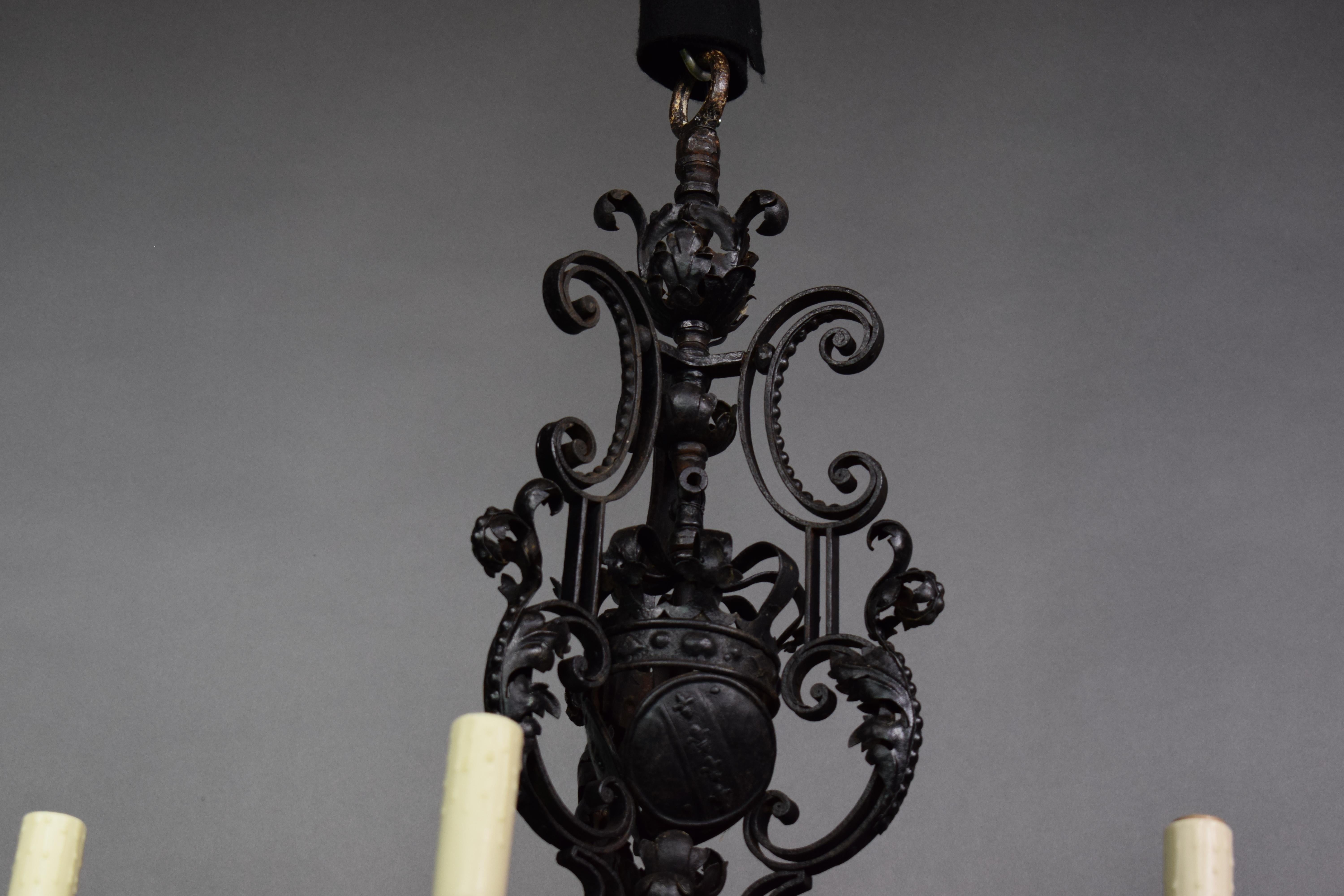 Louis XV A very fine iron chandelier