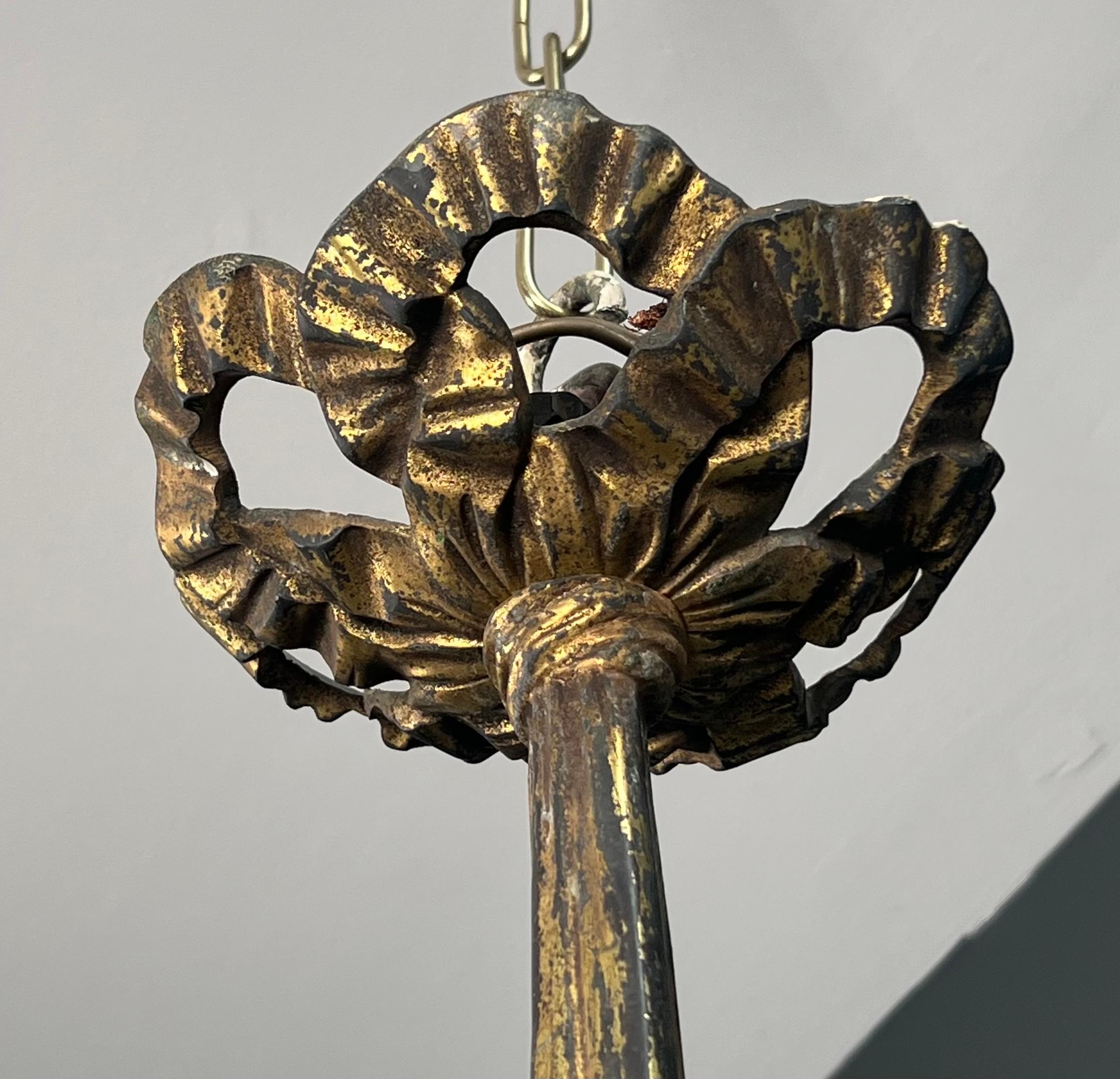 6-armiger Bronze-Kronleuchter im Stil von Ludwig dem 16. (Frühes 20. Jahrhundert) im Angebot