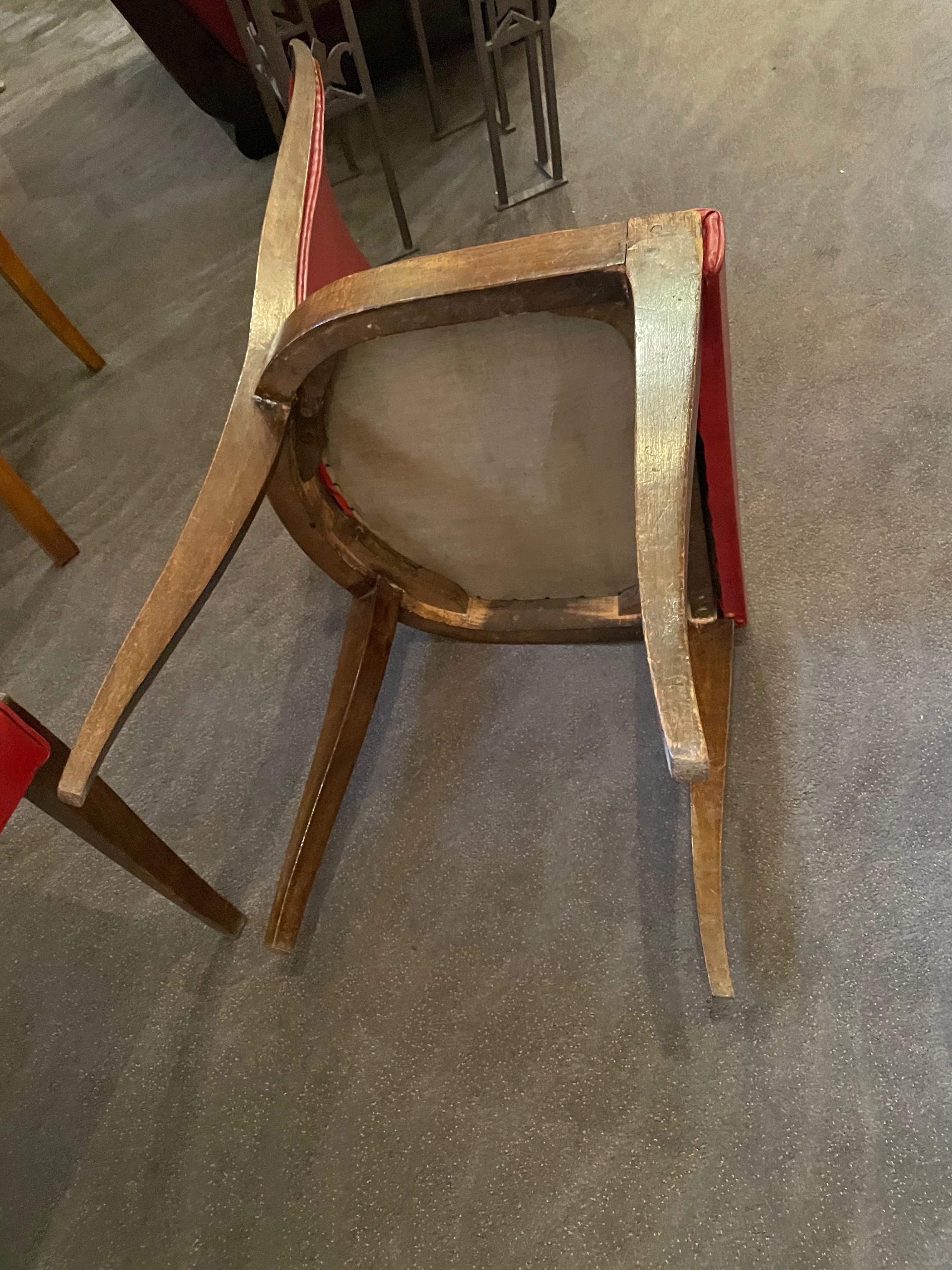 6 chaises de salle à manger ou d'appoint Art Déco françaises en vente 1
