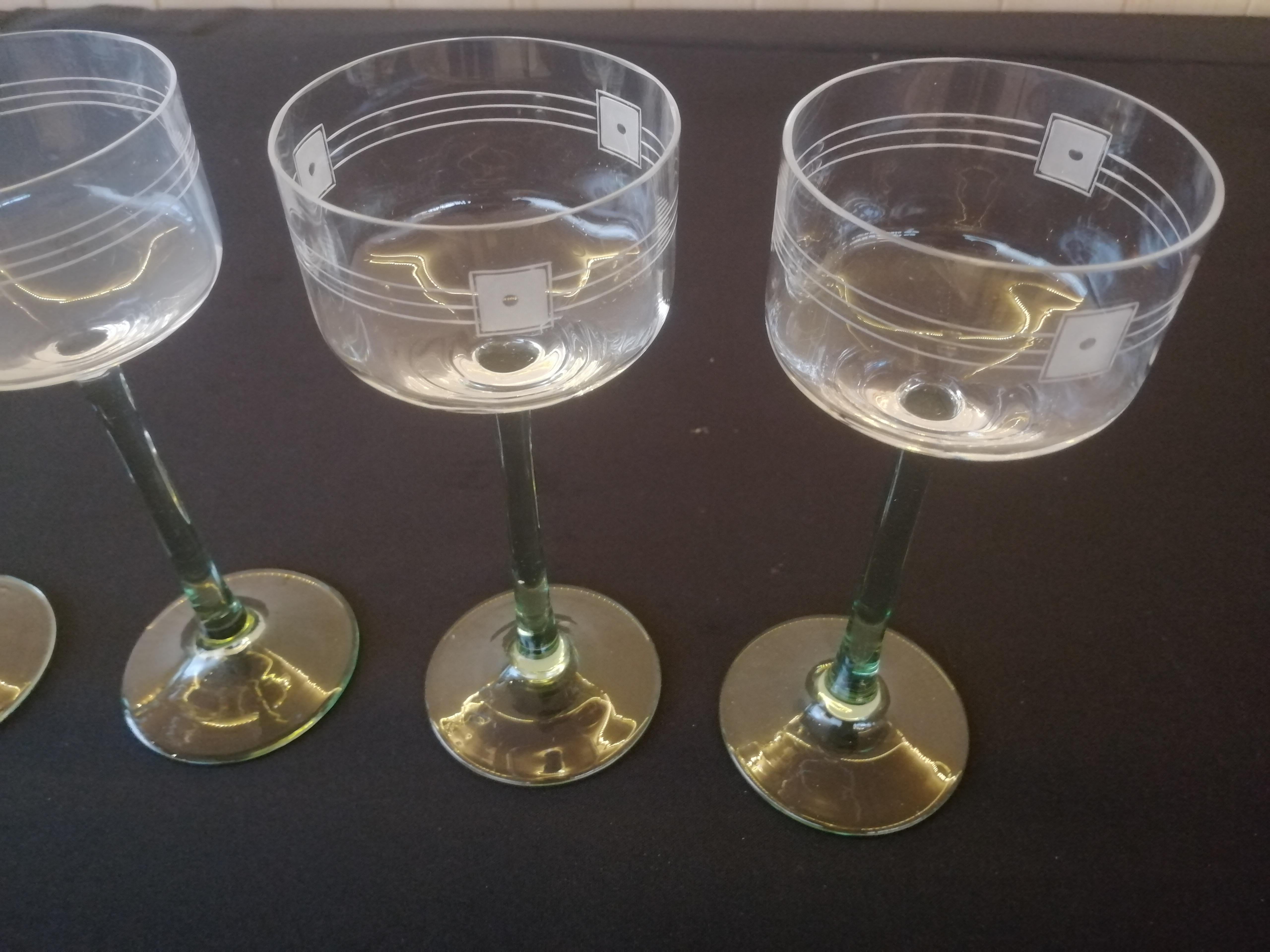 6 Art Deco Glasses For Sale 7