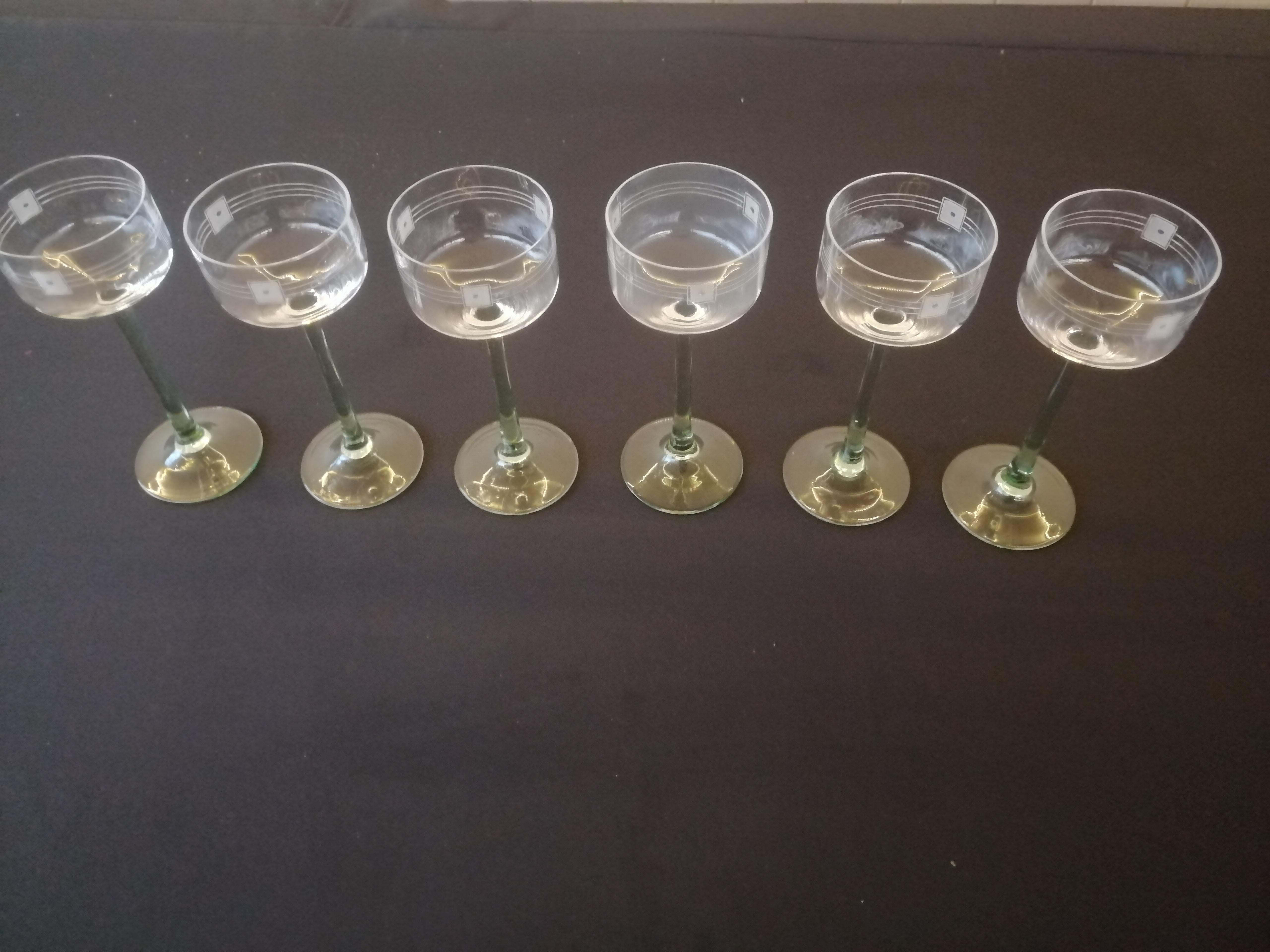 6 Art Deco Glasses For Sale 3