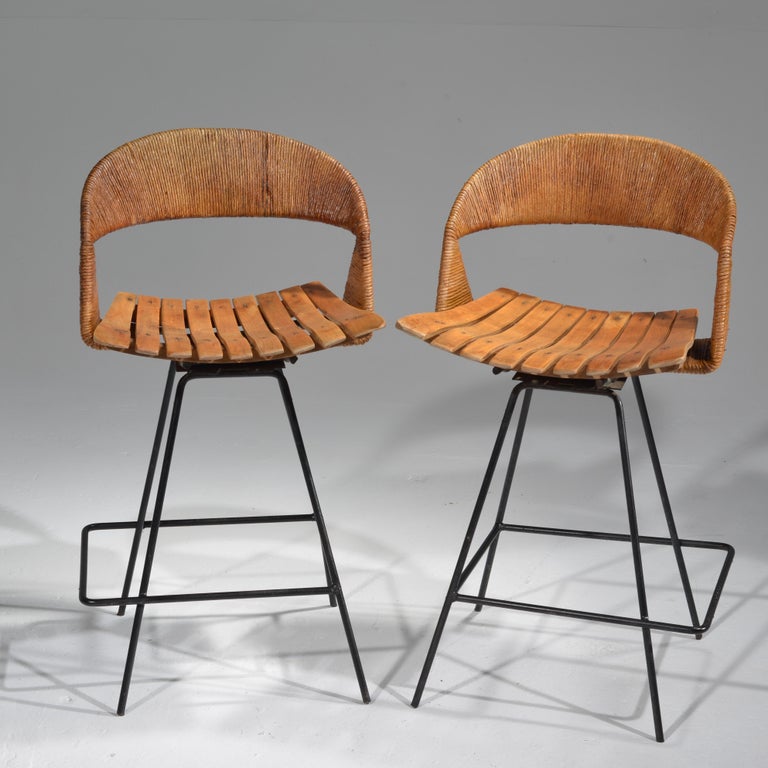 6 Arthur Umanoff Counter Height Stools at 1stdibs