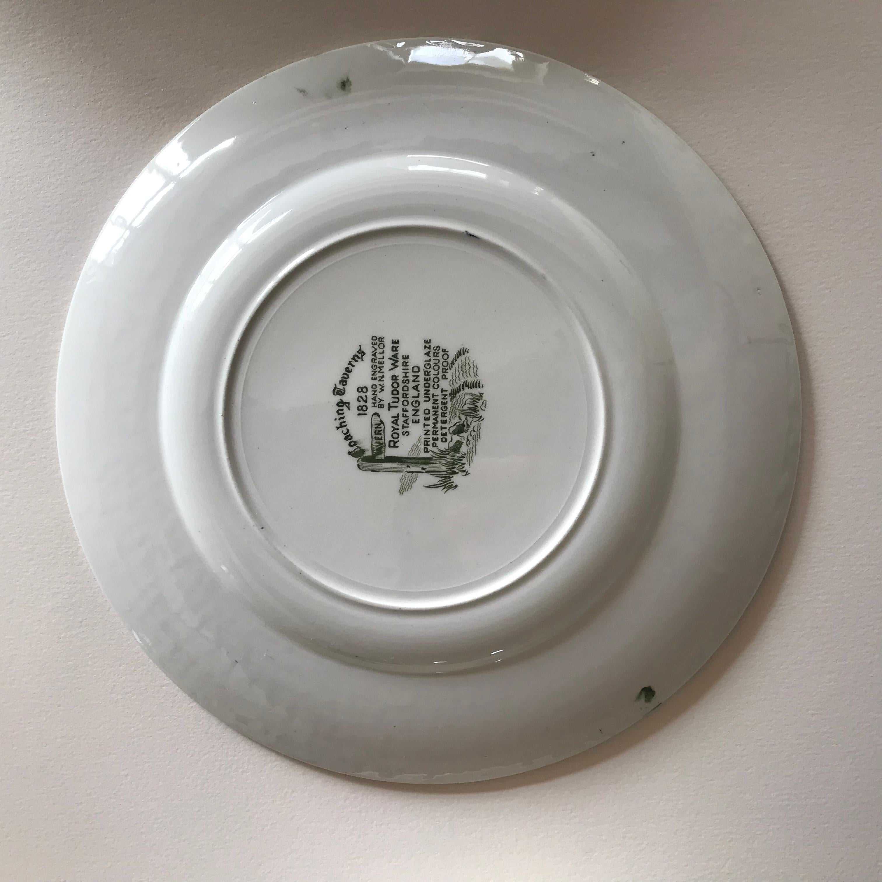 Early Victorian 6 assiettes Royal Tudor 1828 For Sale