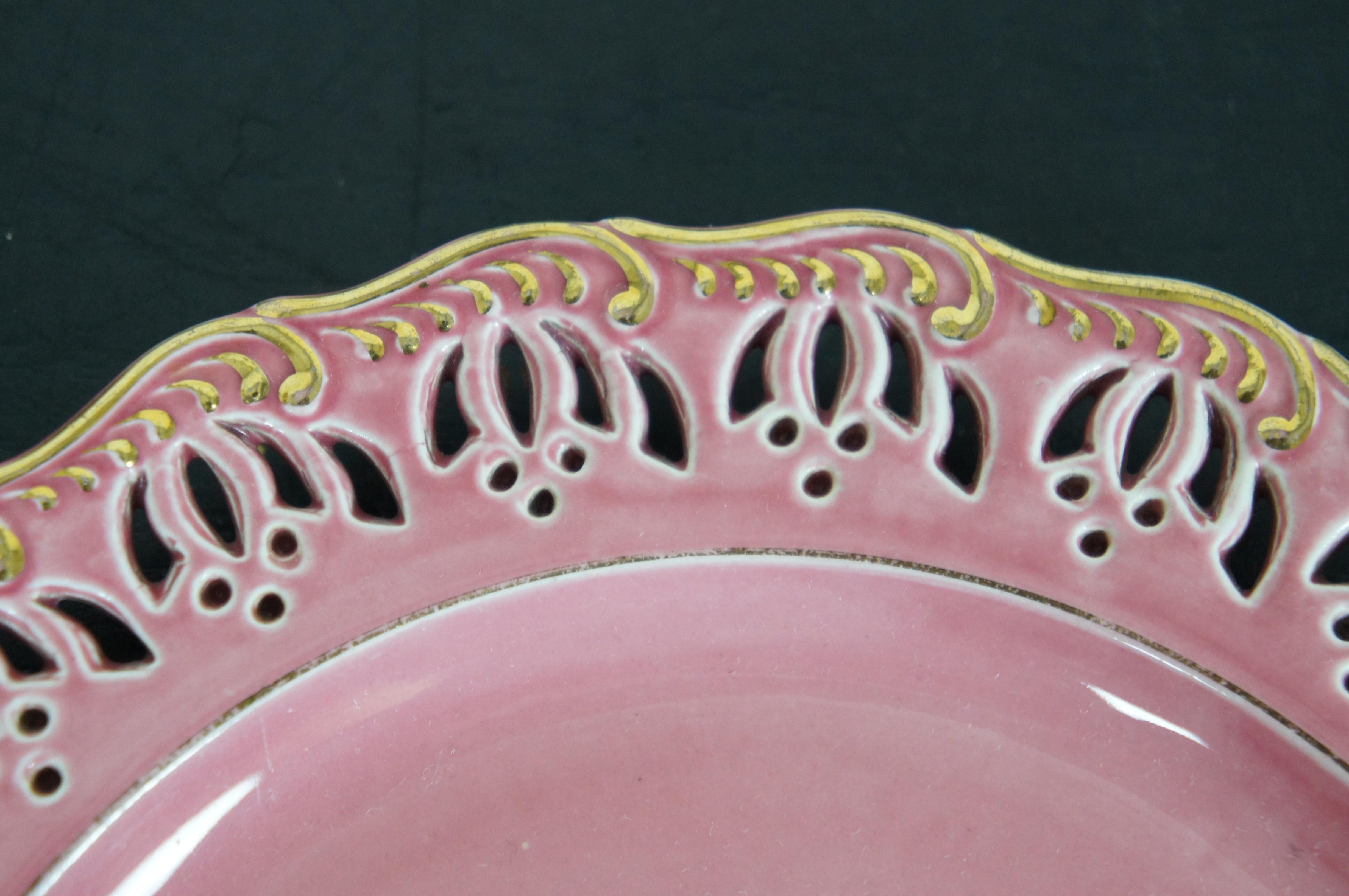 pink scalloped plates
