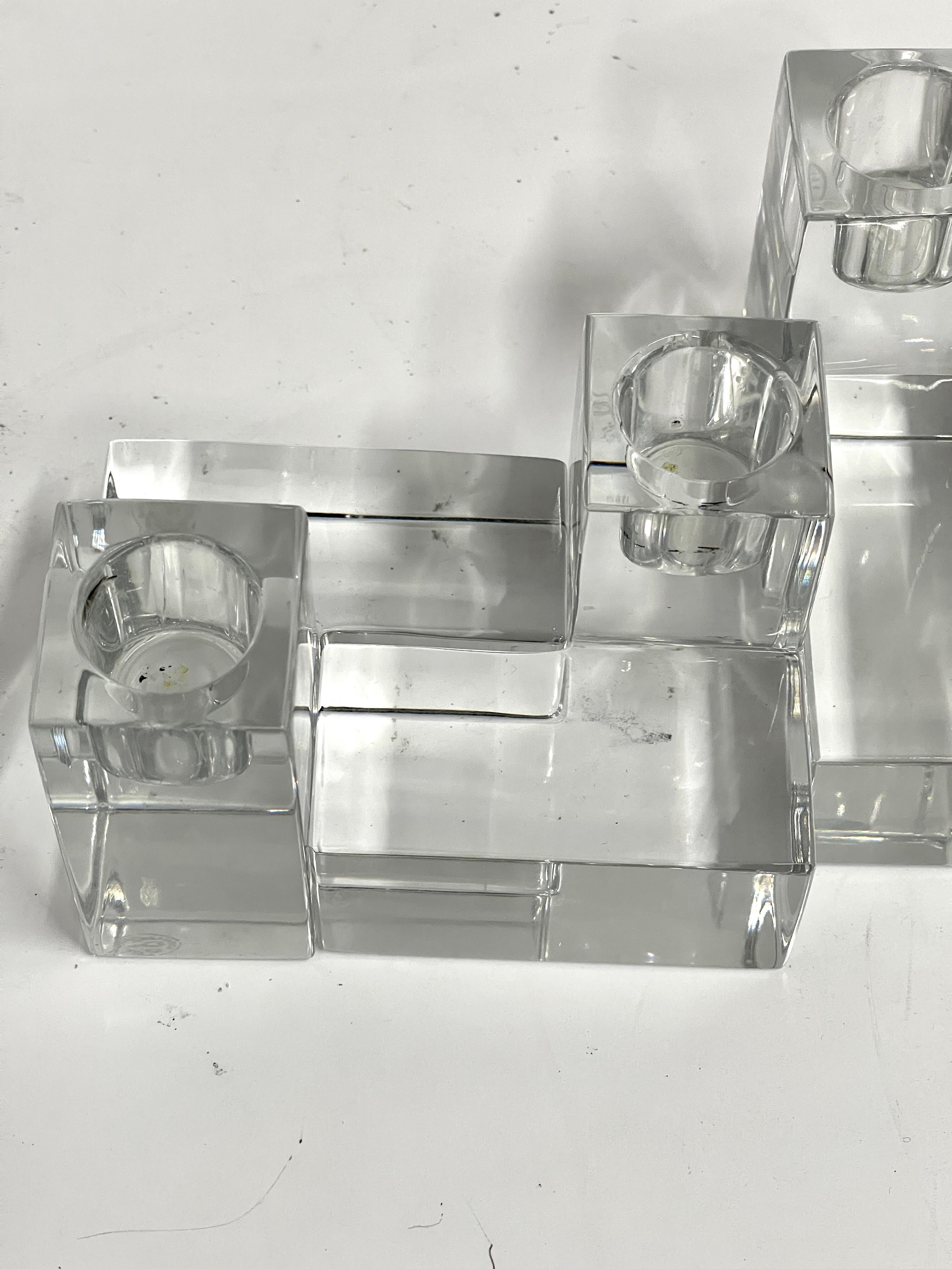 6 Baccarat Cubist Candleholders 1