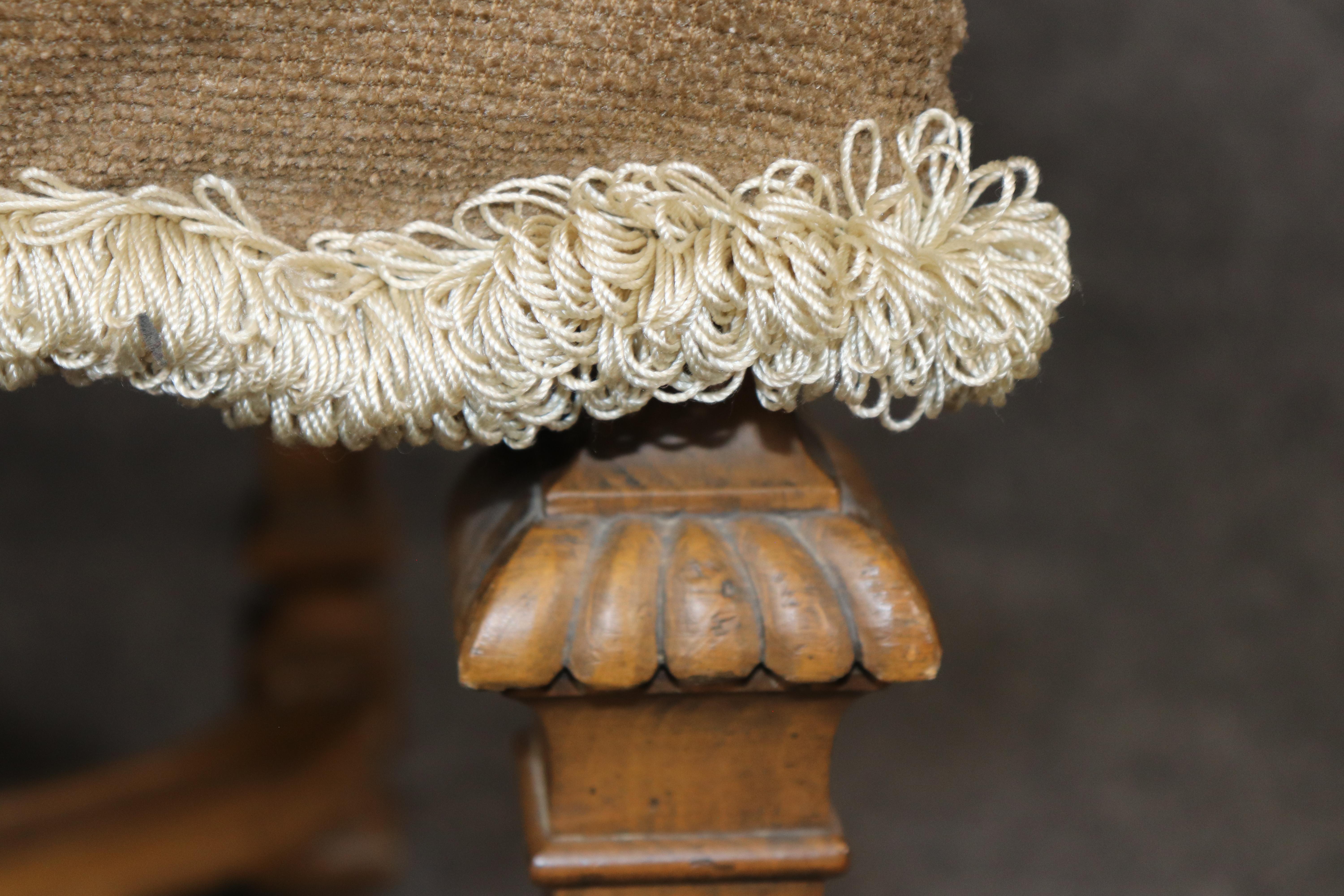 6 Baker Louis XIV Style Upholstered and Carved Dining Chairs For Sale 5