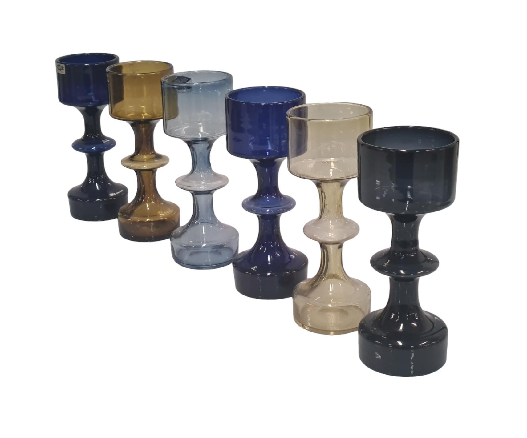 Scandinavian Modern 6 Beautiful Vases in Different Colours, KF 245, 1957  For Sale
