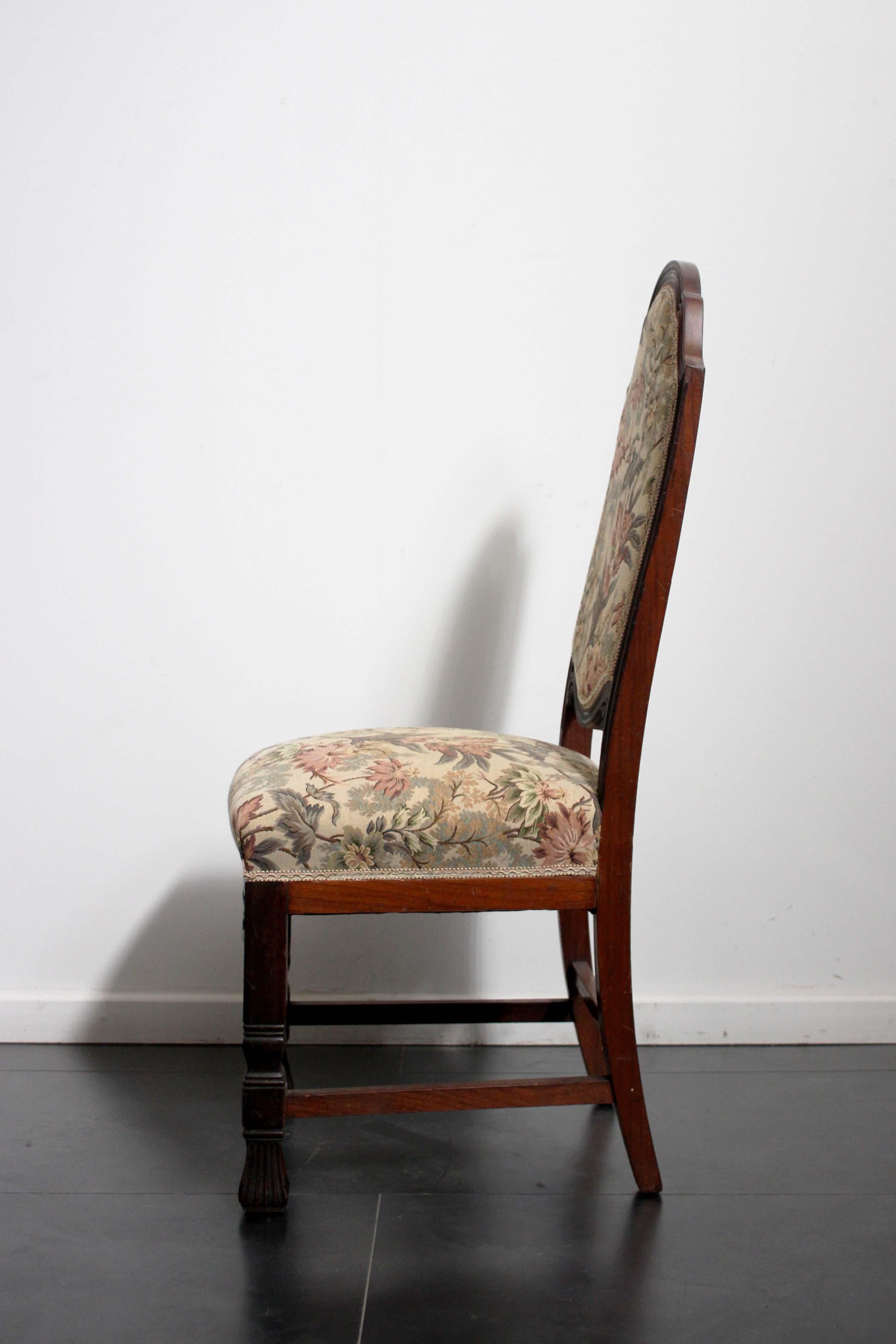 6 Beech Wood Dining Chairs, 1940s For Sale 6