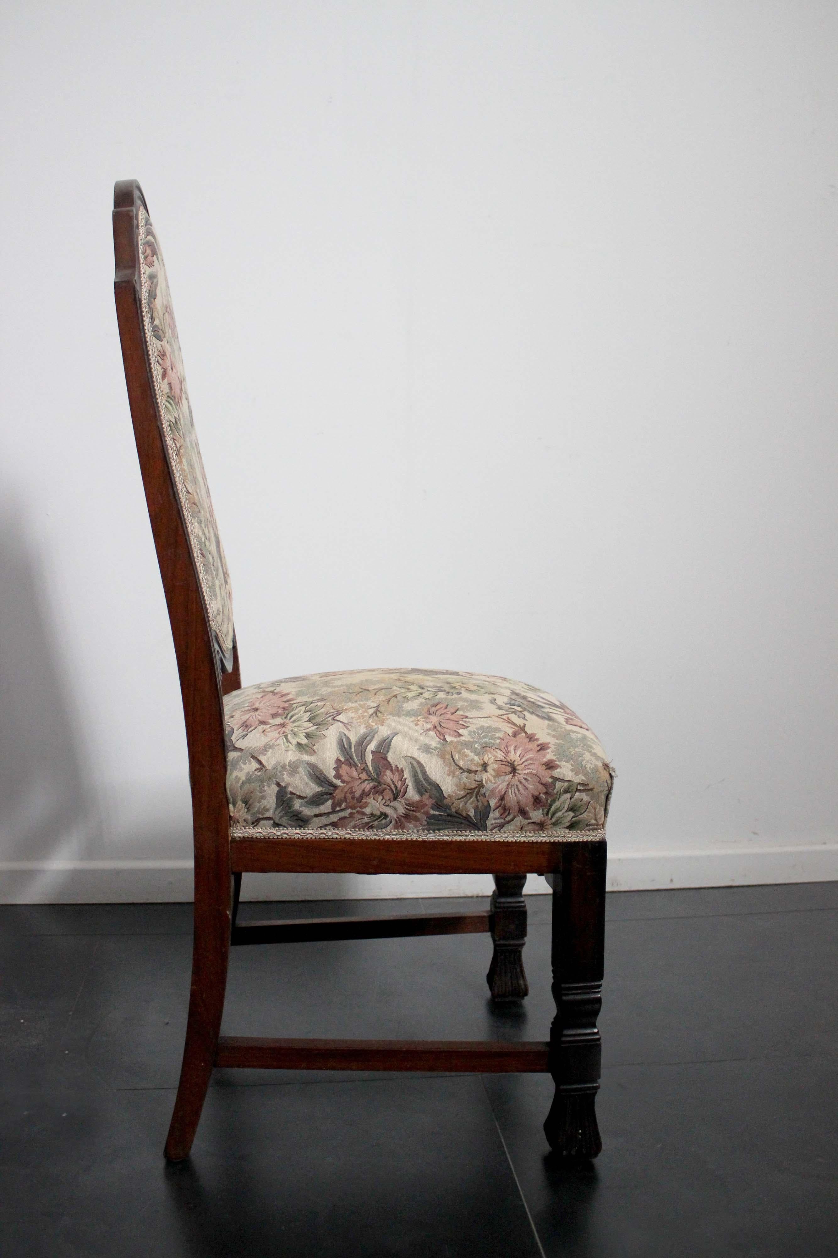 Mid-20th Century 6 Beech Wood Dining Chairs, 1940s For Sale