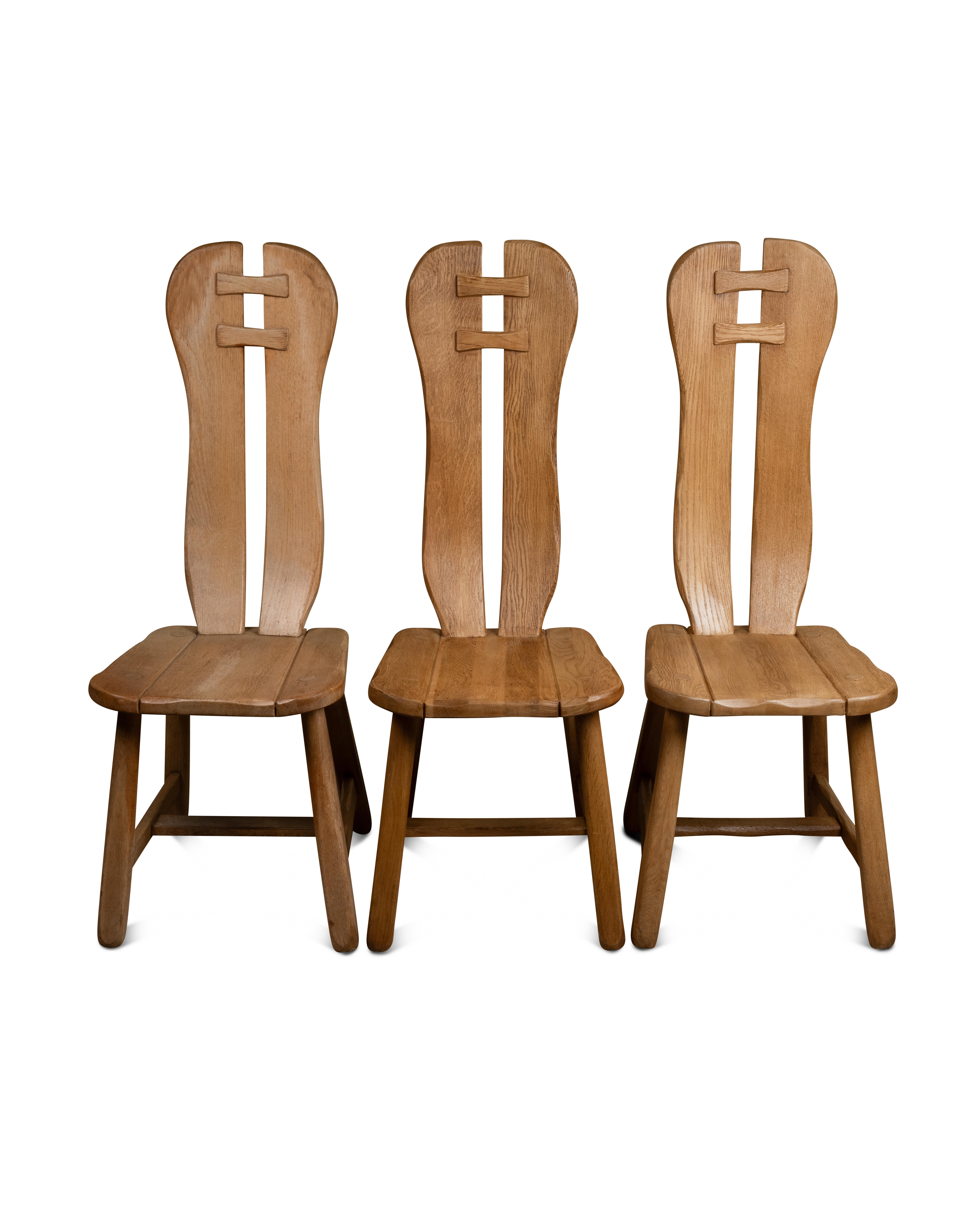 6 sedie belghe in oak di De Puydt in vendita