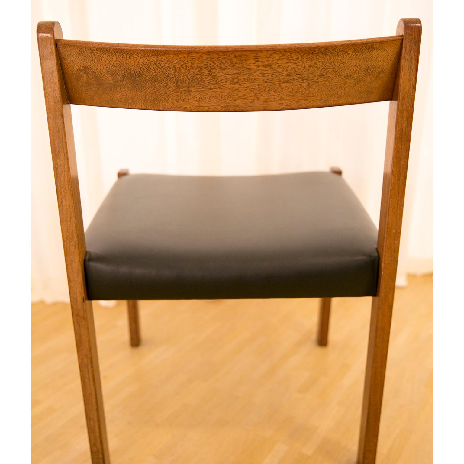 6 Belgian Dining Chairs in Exotic Wood For Sale 11
