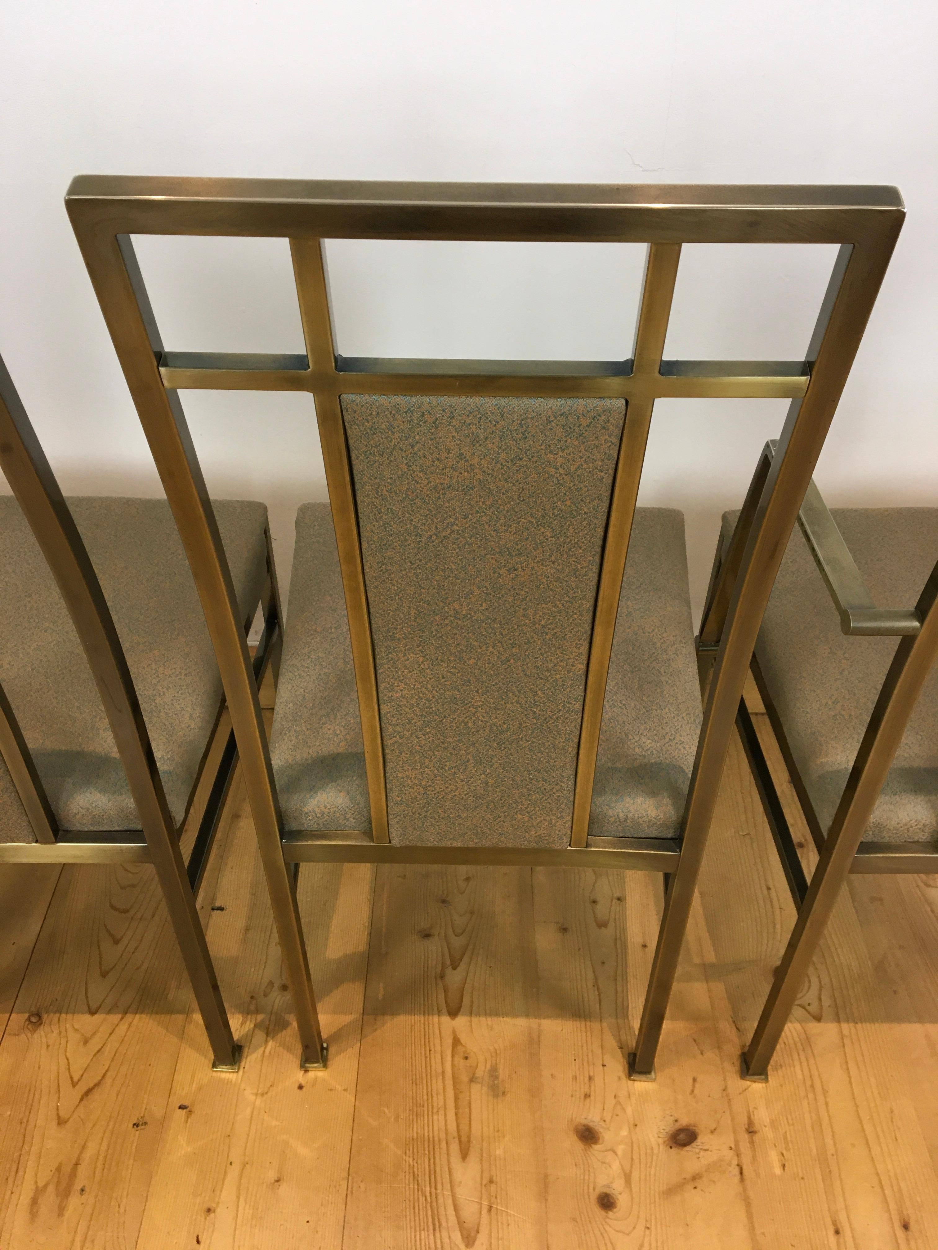 6 Belgo Chrome Stühle für das Esszimmer,  Gold - plattiert  im Angebot 1