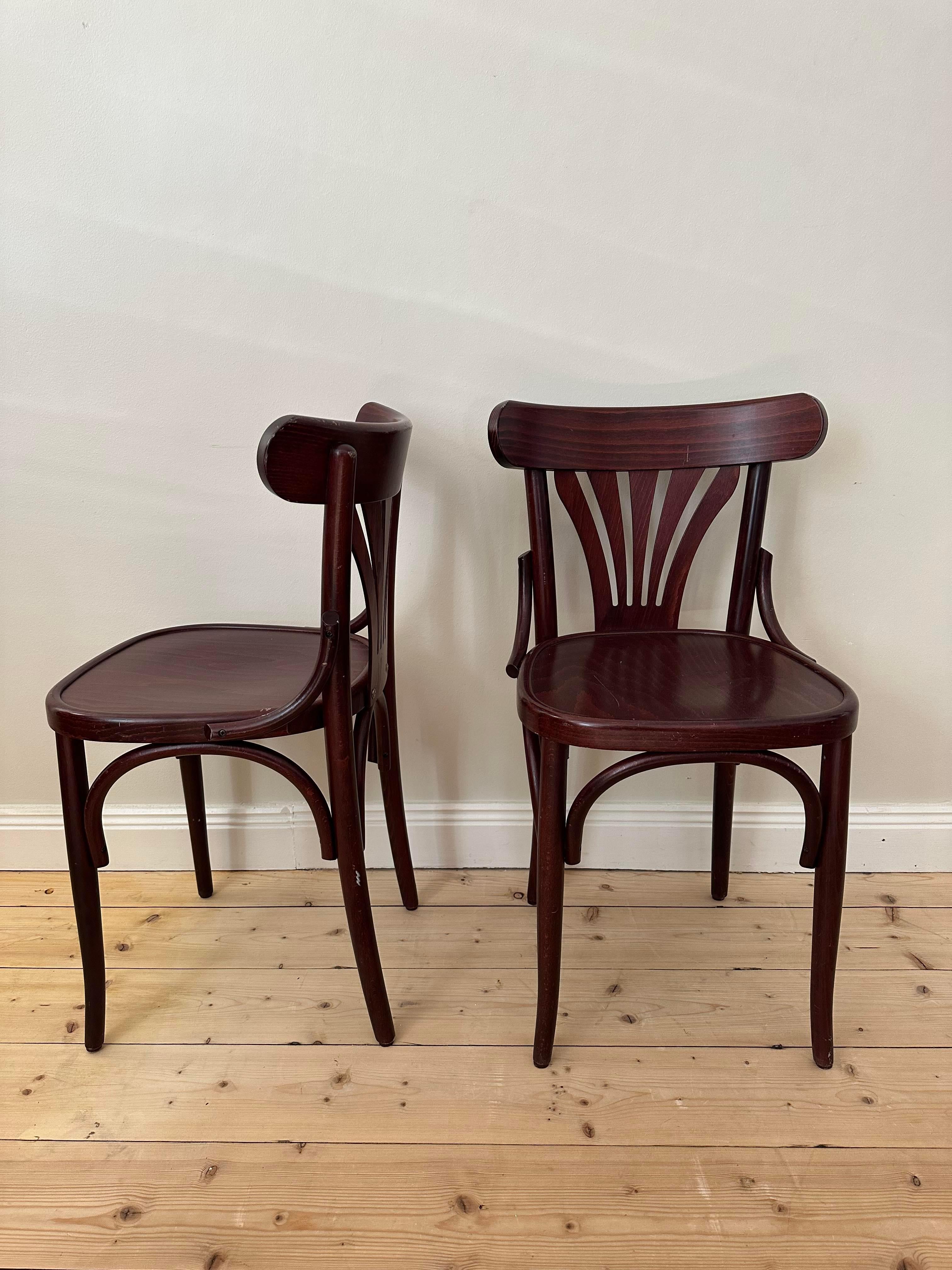 French 6 bistro chairs from Paris For Sale