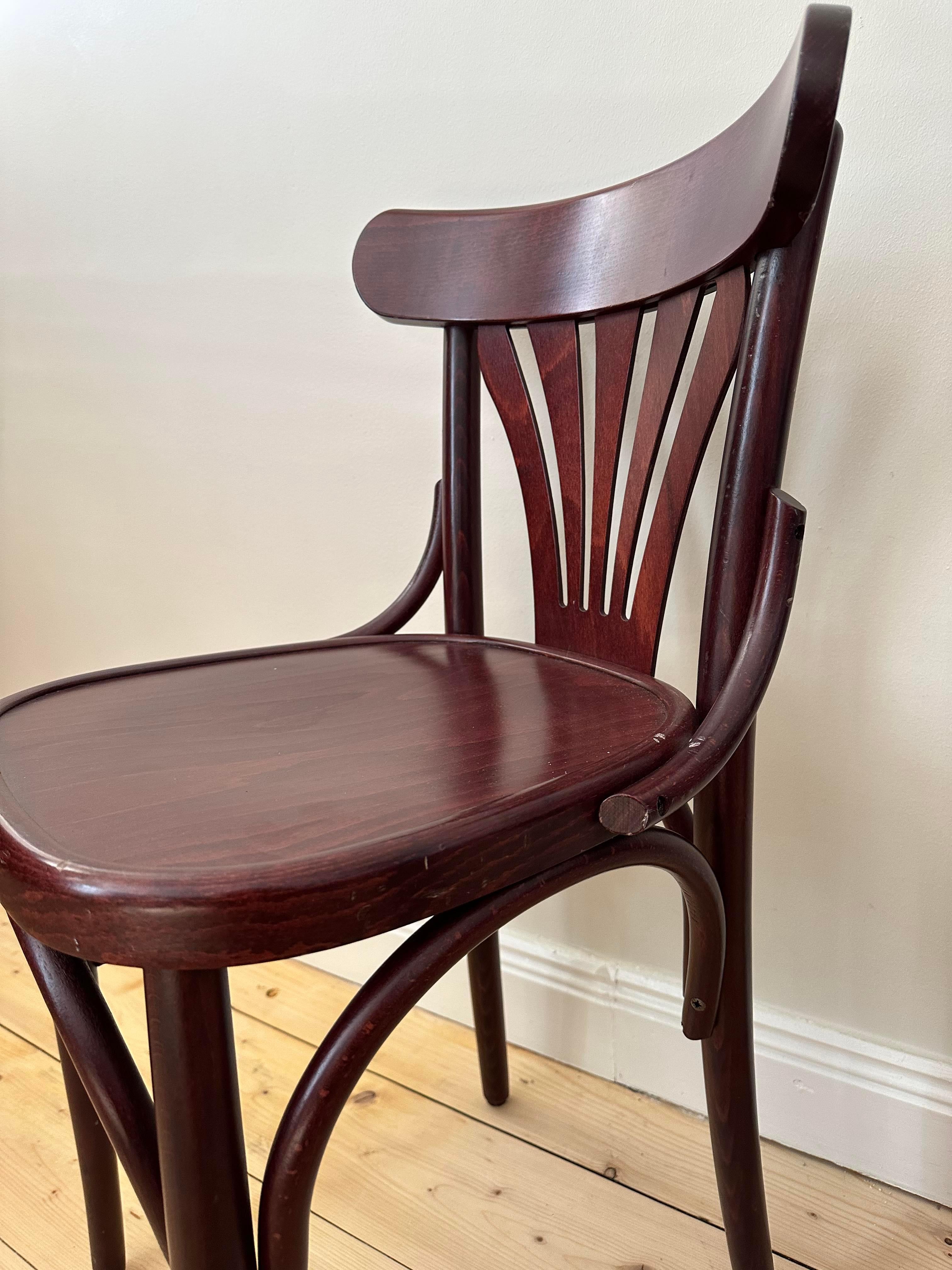 6 bistro chairs from Paris For Sale 1