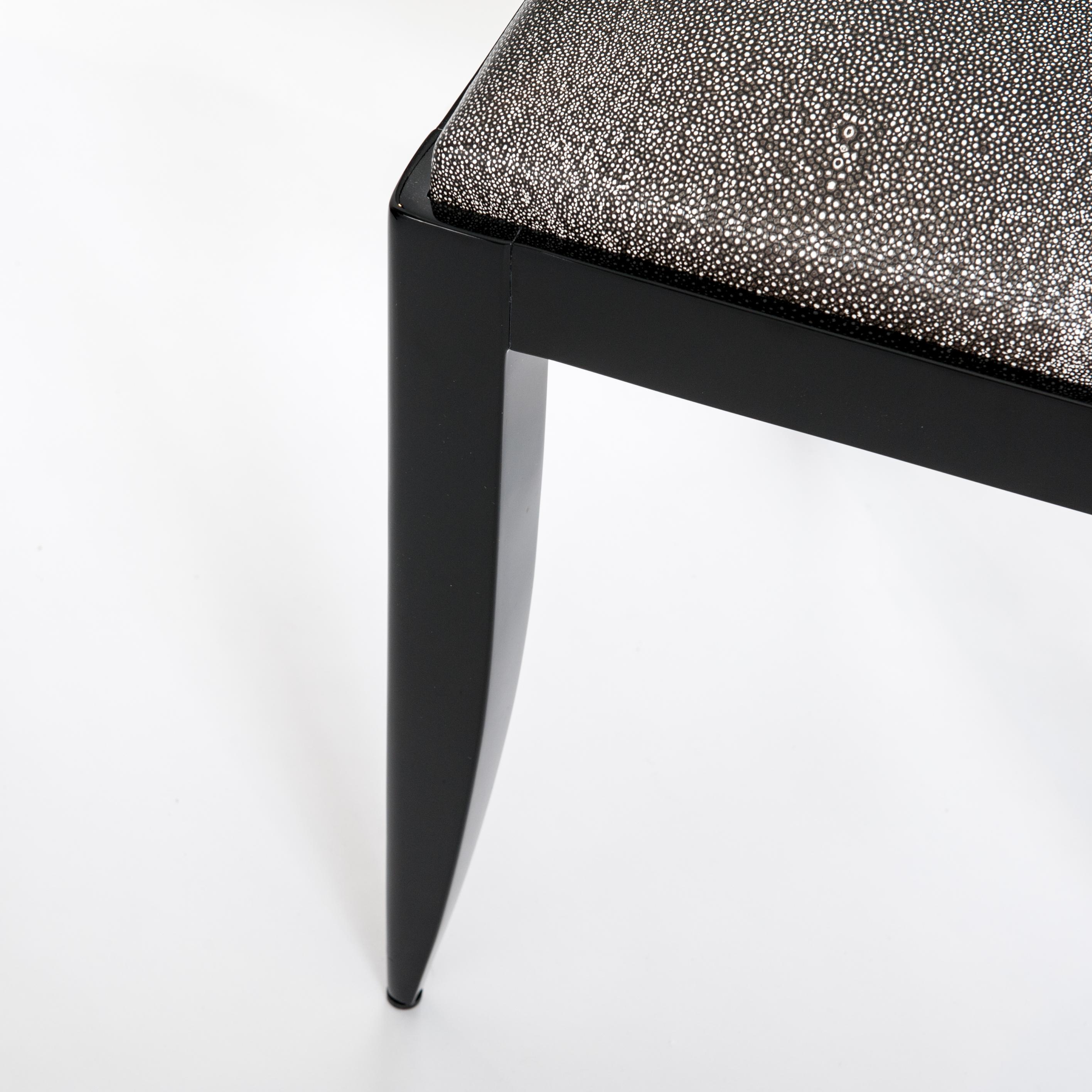 6 Black Art Déco Dining Room Chairs Black-White Raydesign Colored Leather 1930s For Sale 3
