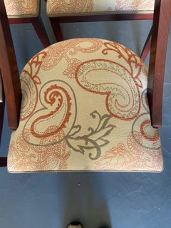 6 Lacquered Wood Italian Hollywood Regency Dinning  Chairs by Pietro Costantini