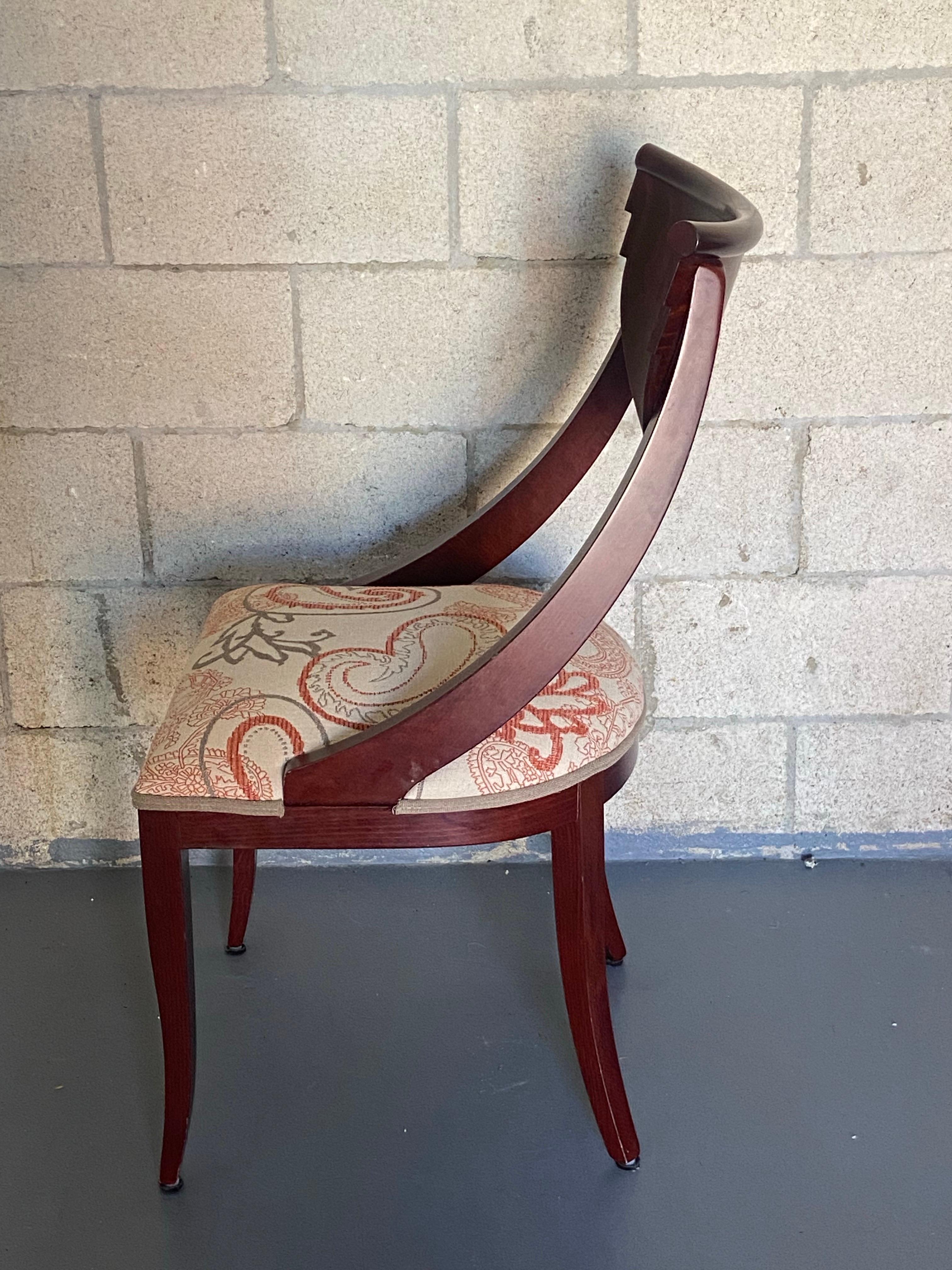 20th Century 6 Lacquered Wood Italian Hollywood Regency Dinning  Chairs by Pietro Costantini For Sale