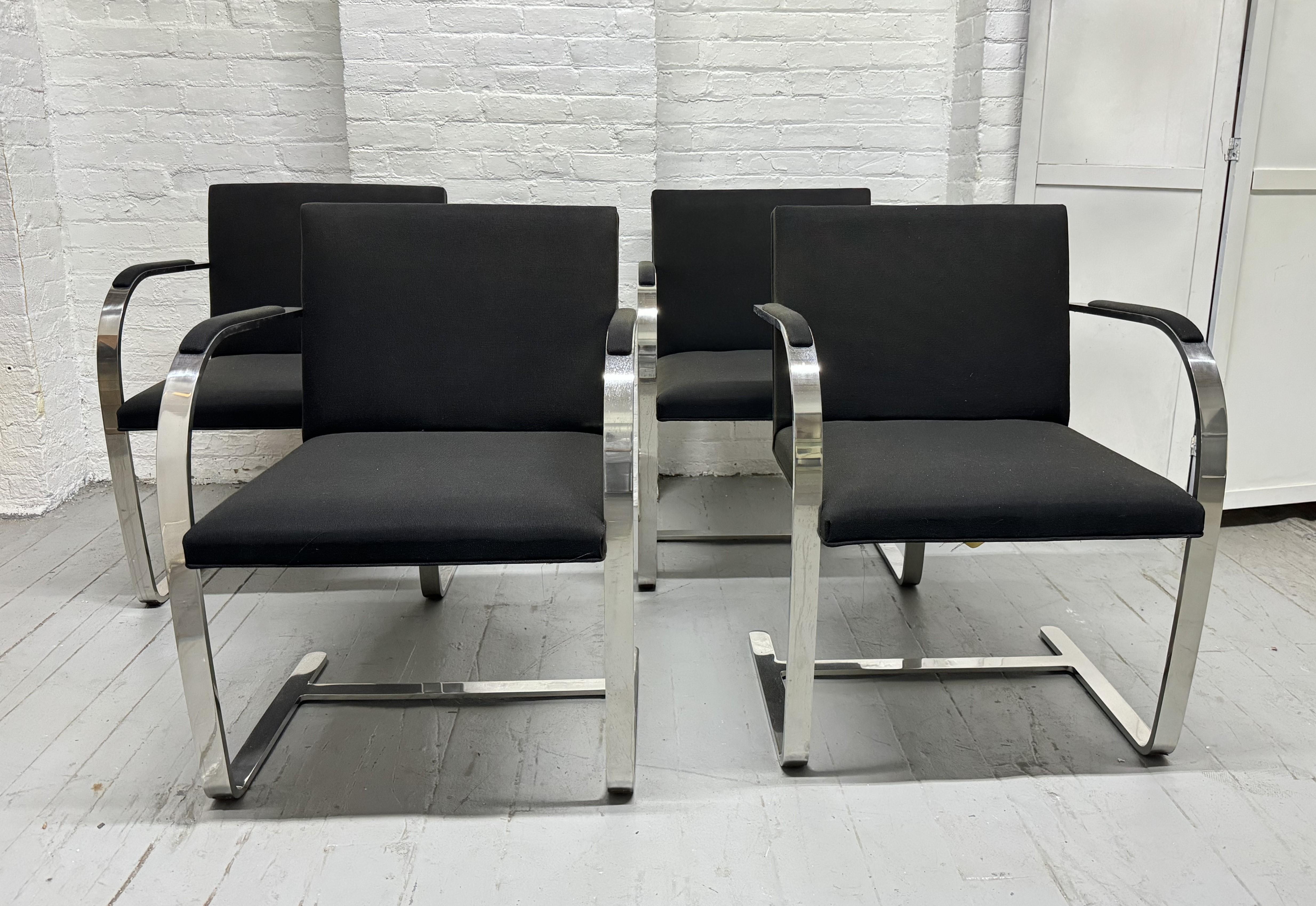 Mid-Century Modern 6 BRNO Chairs by Ludwig Mies Van Der Rohe for Knoll Int'l For Sale