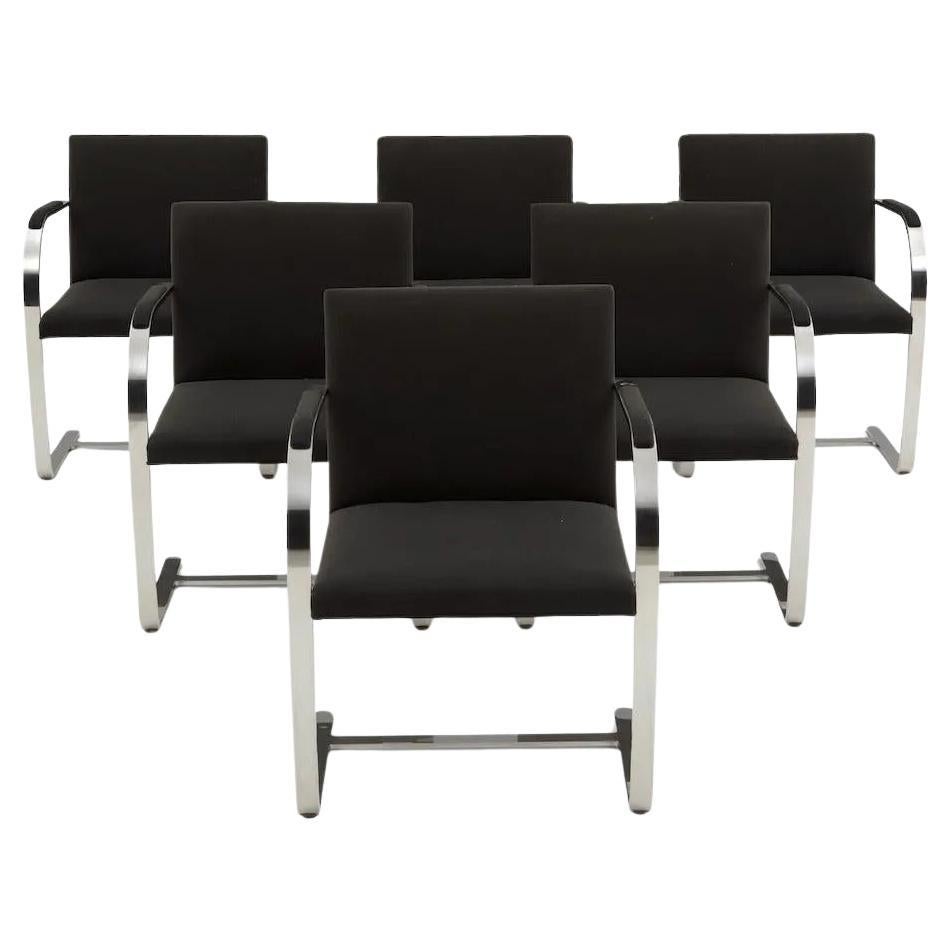 6 BRNO Chairs by Ludwig Mies Van Der Rohe for Knoll Int'l For Sale
